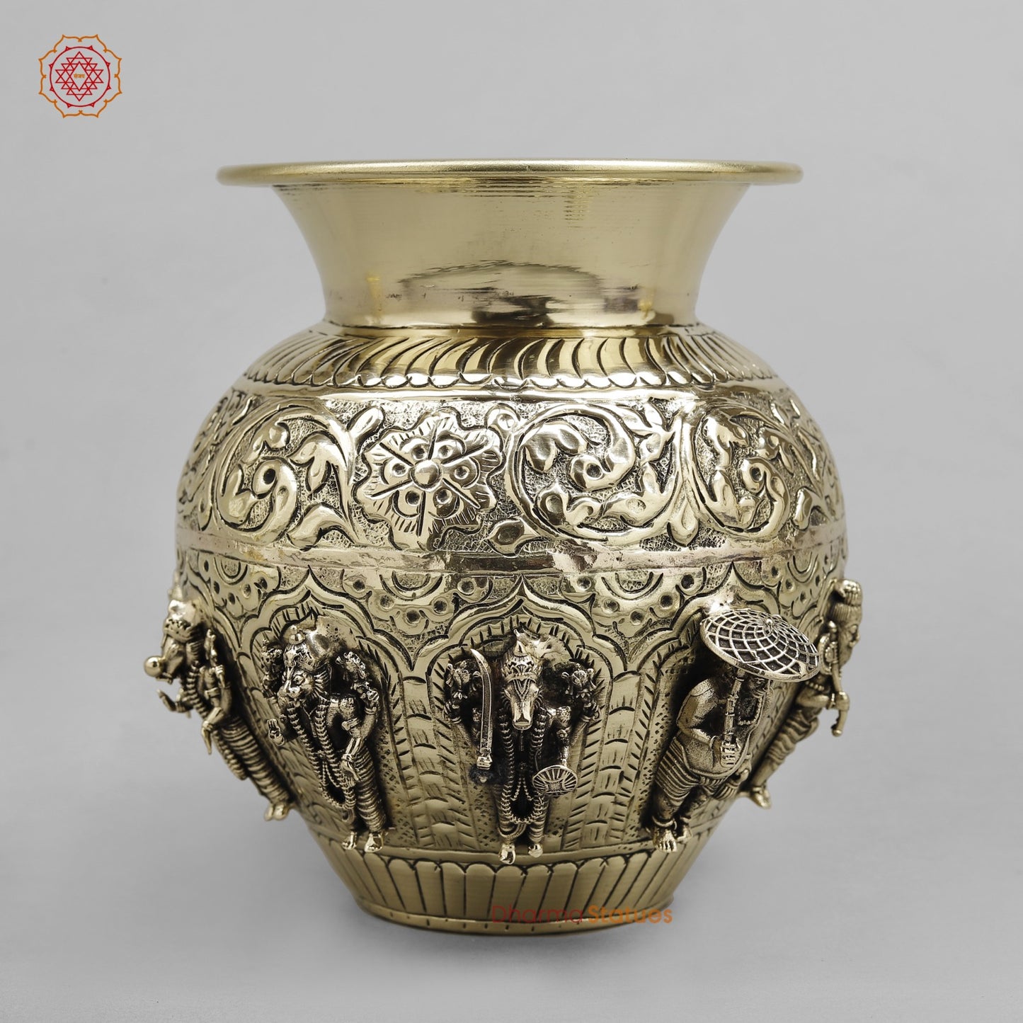 Brass Dasavtar Kalash Fine finish 6”