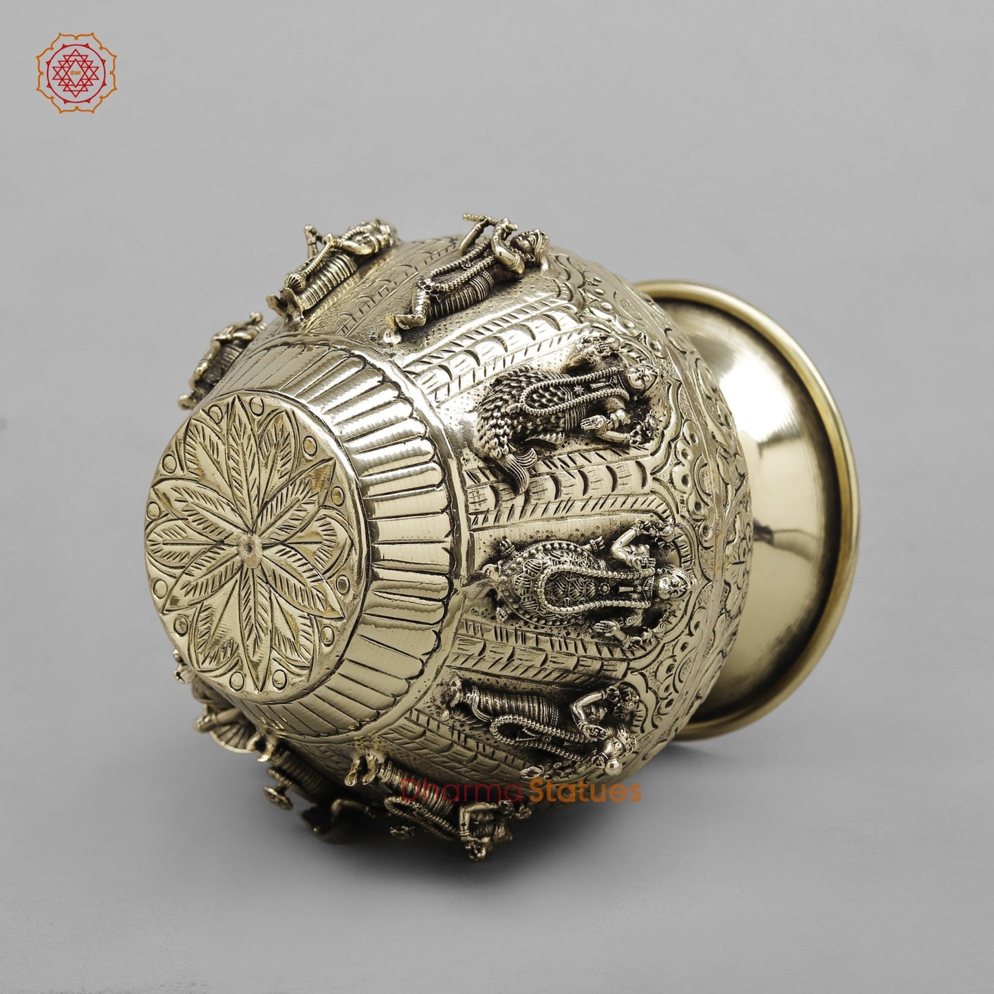 Brass Dasavtar Kalash Fine finish 6”