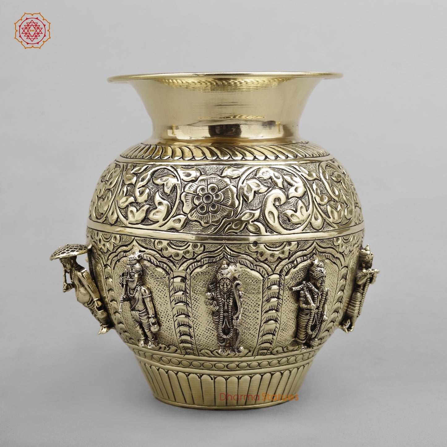 Brass Dasavtar Kalash Fine finish 7”