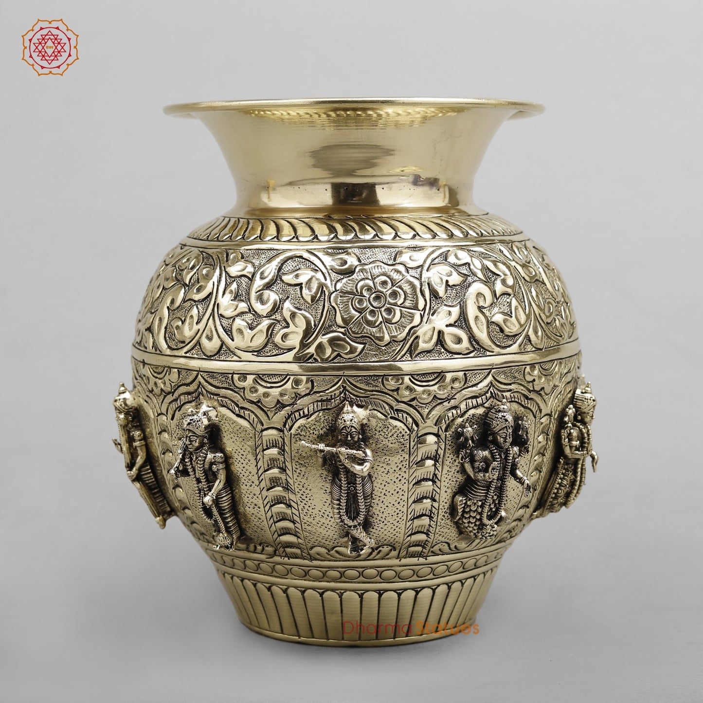 Brass Dasavtar Kalash Fine finish 7”