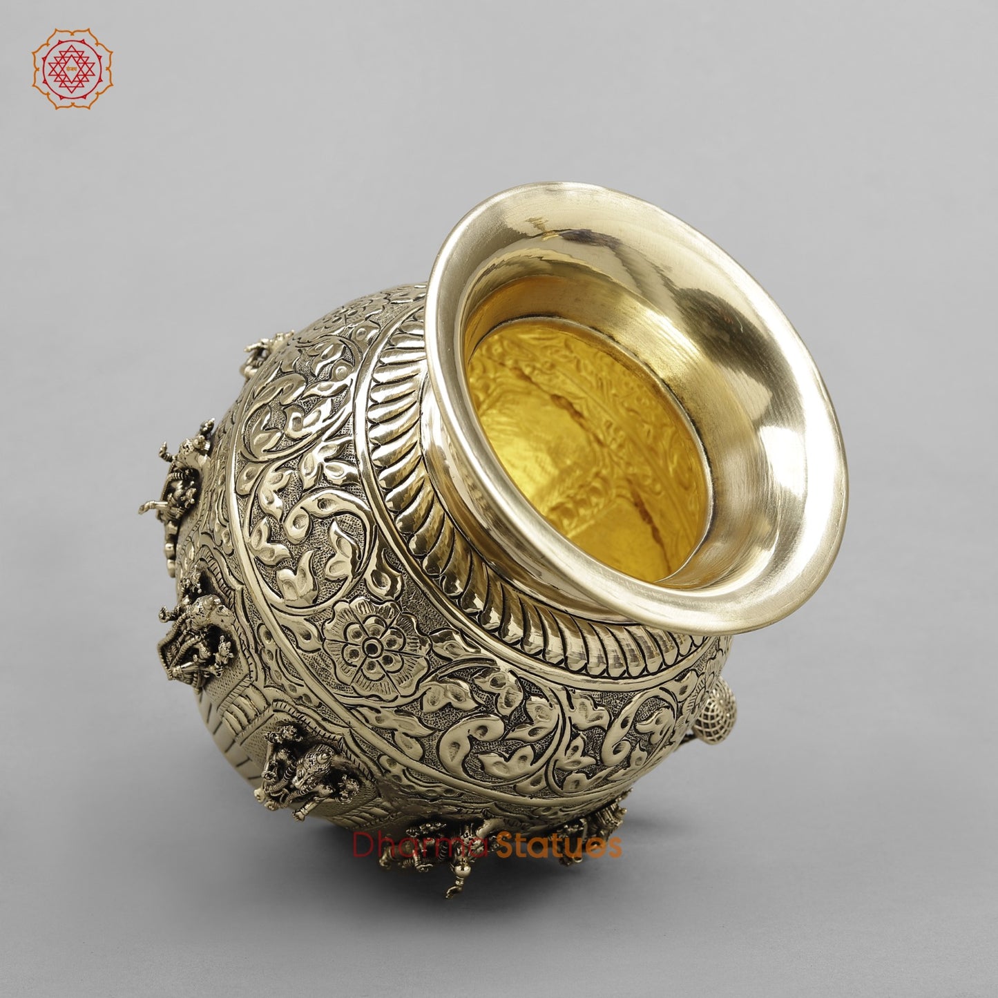 Brass Dasavtar Kalash Fine finish 7”