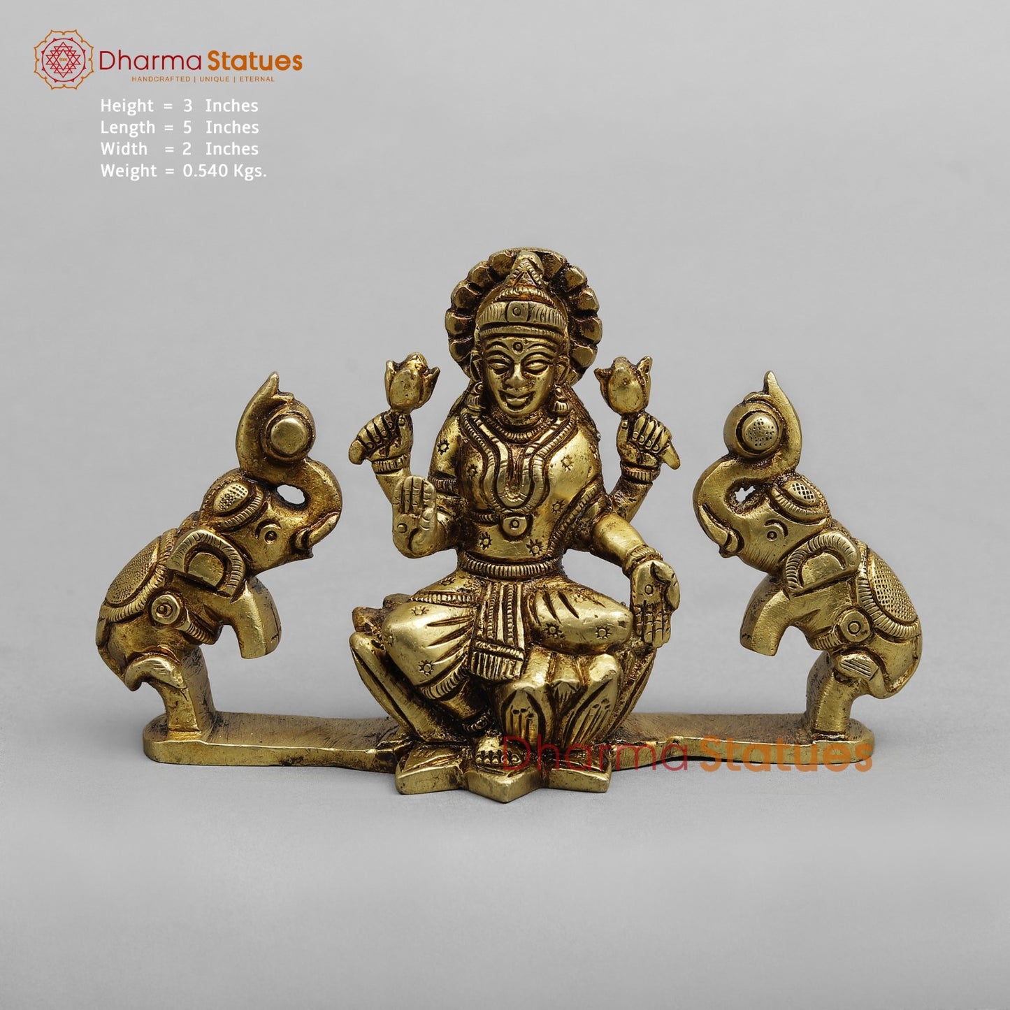 Brass Ashtlakshmi Set Fine , Gold finish 3”