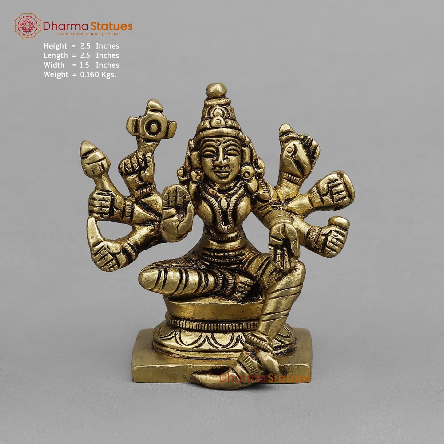 Brass Ashtlakshmi Set Fine , Gold finish 2.5”