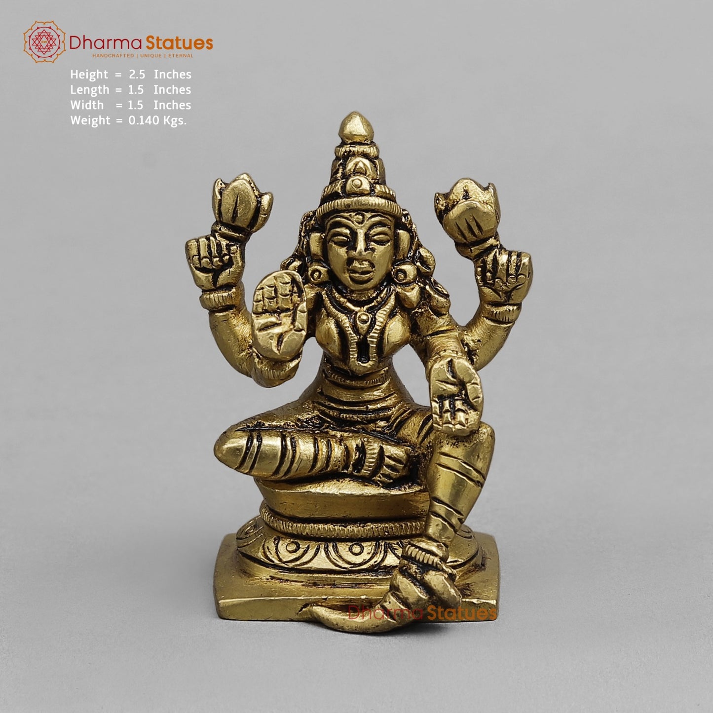 Brass Ashtlakshmi Set Fine , Gold finish 2.5”