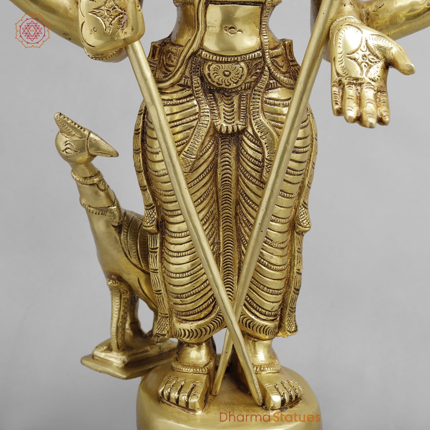 Brass Kartik Standing Fine , Gold Finish 21”