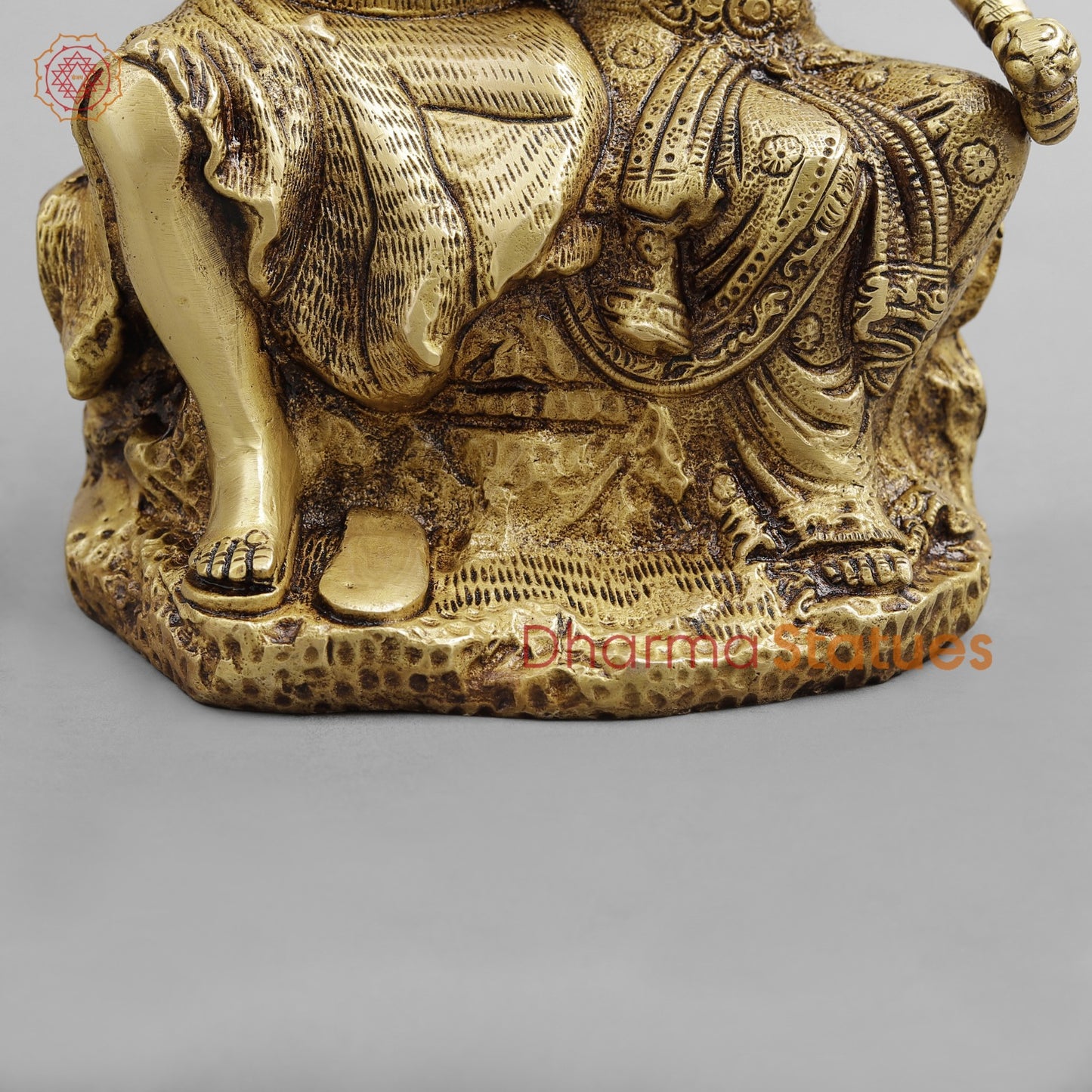 Brass Shiva Parwati Seated, Golden Finish 8.5”