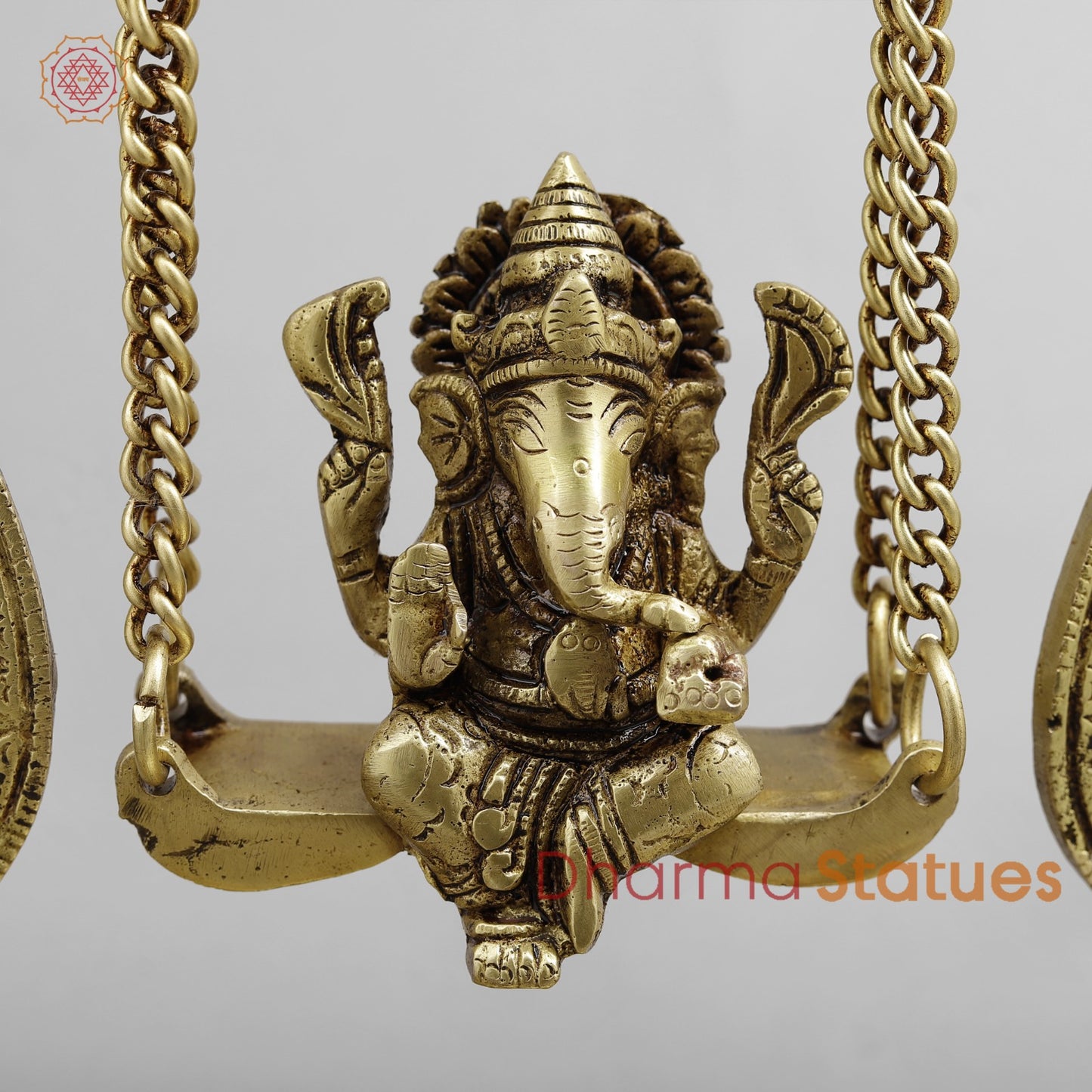Brass Ganesh Jhula Fine, Golden Finish 14”