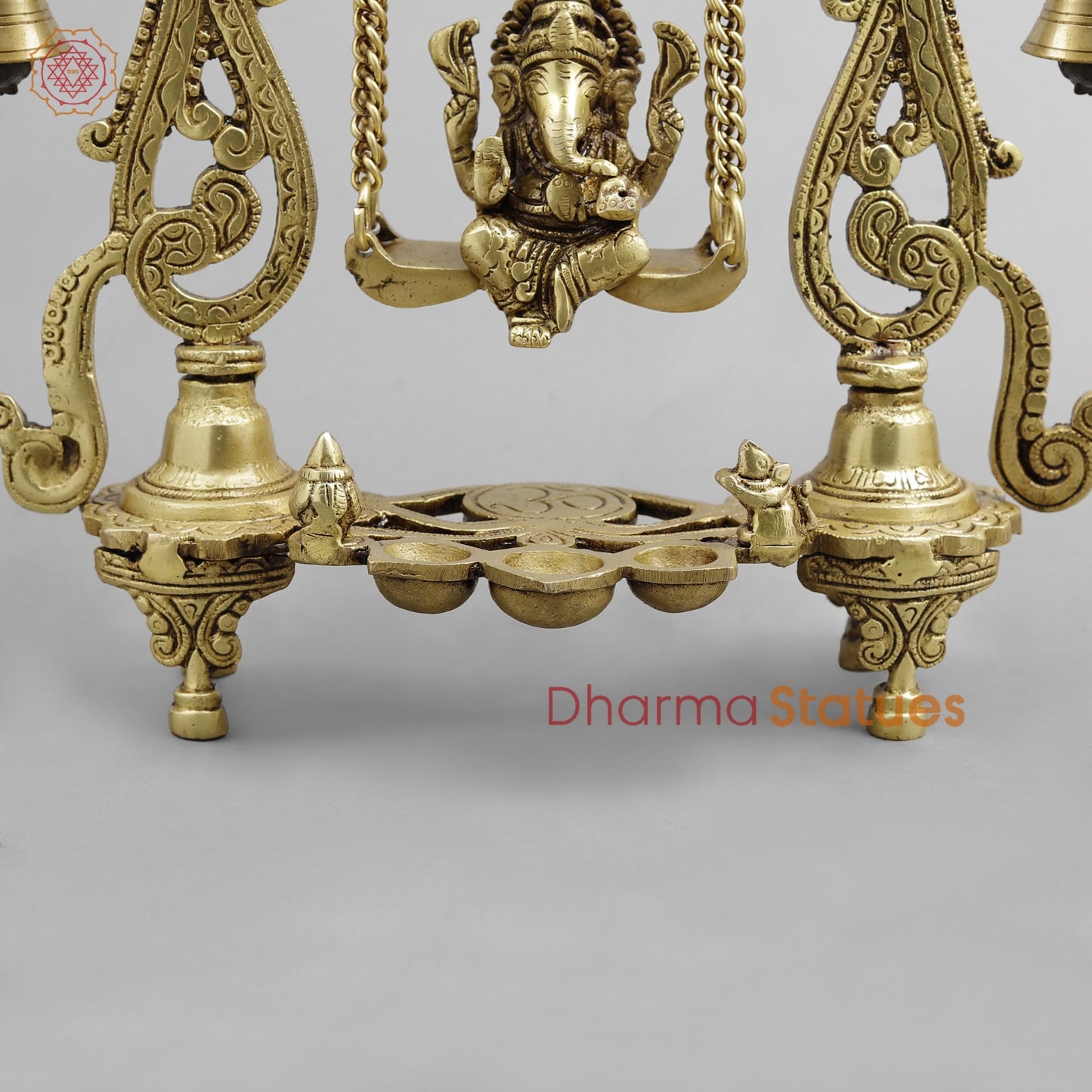 Brass Ganesh Jhula Fine, Golden Finish 14”