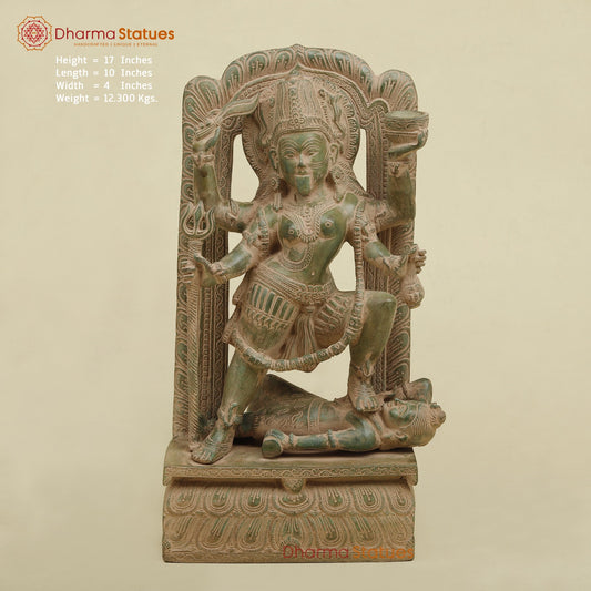 Brass Kaali Frame Fine,Antique Green Finish 17”