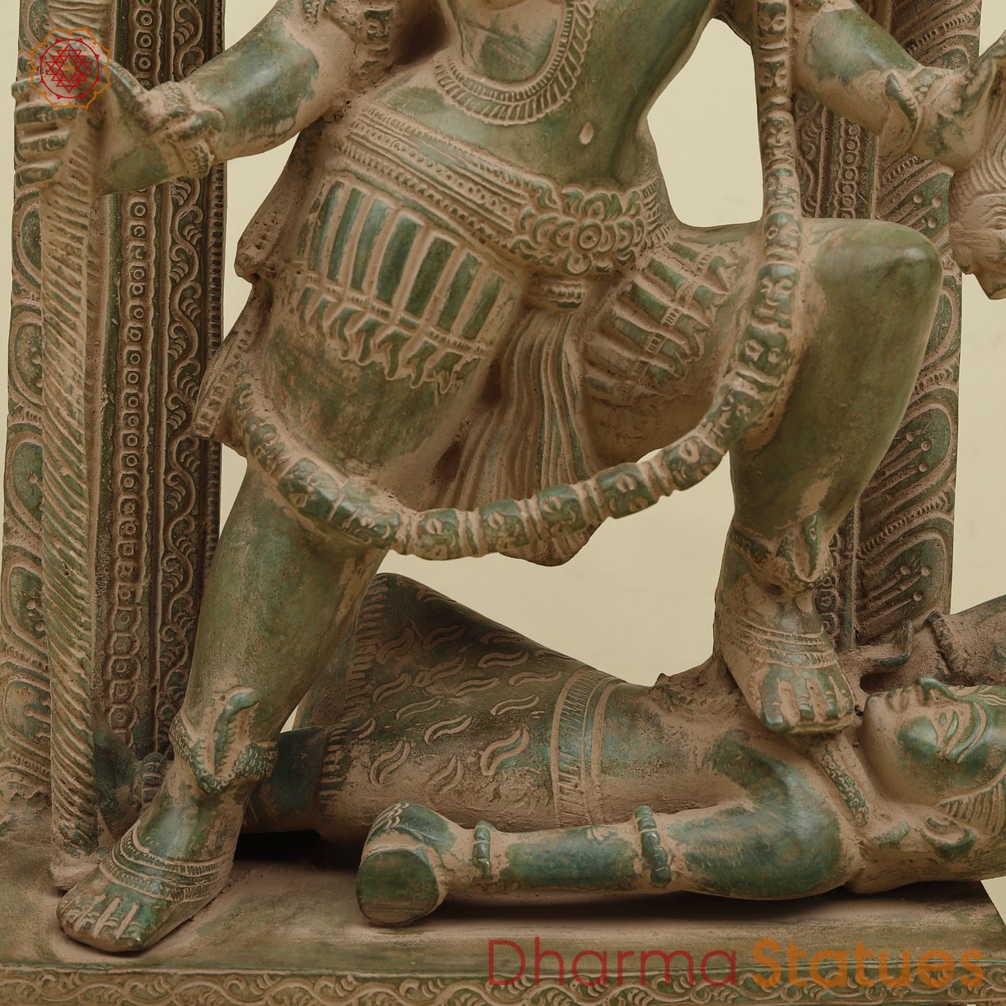 Brass Kaali Frame Fine,Antique Green Finish 17”