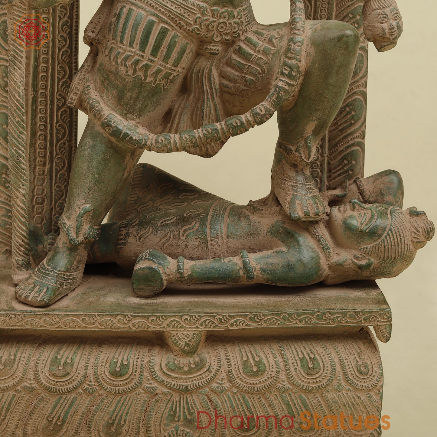 Brass Kaali Frame Fine,Antique Green Finish 17”