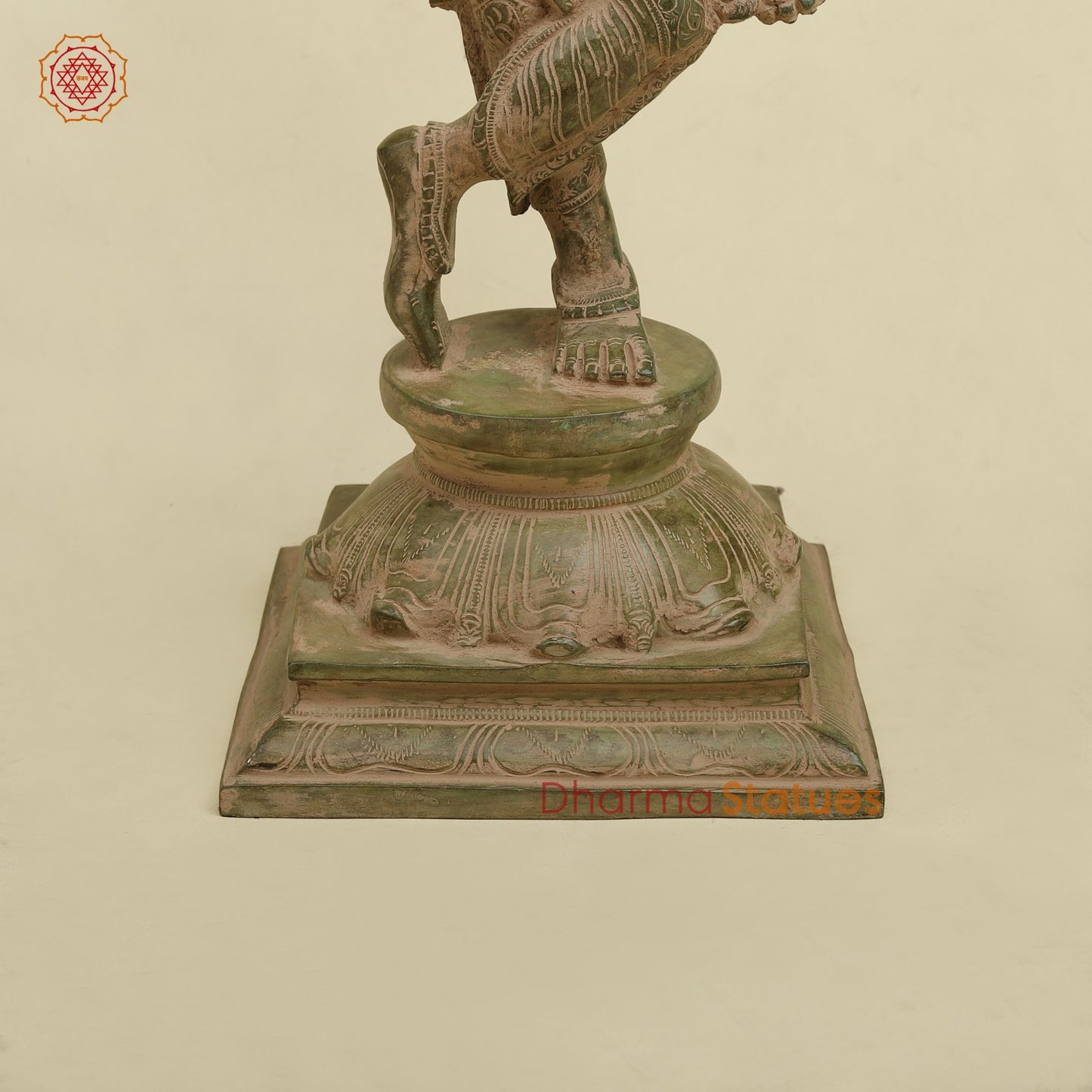 Brass Kalangi Krishna Fine, Antique Green 23”