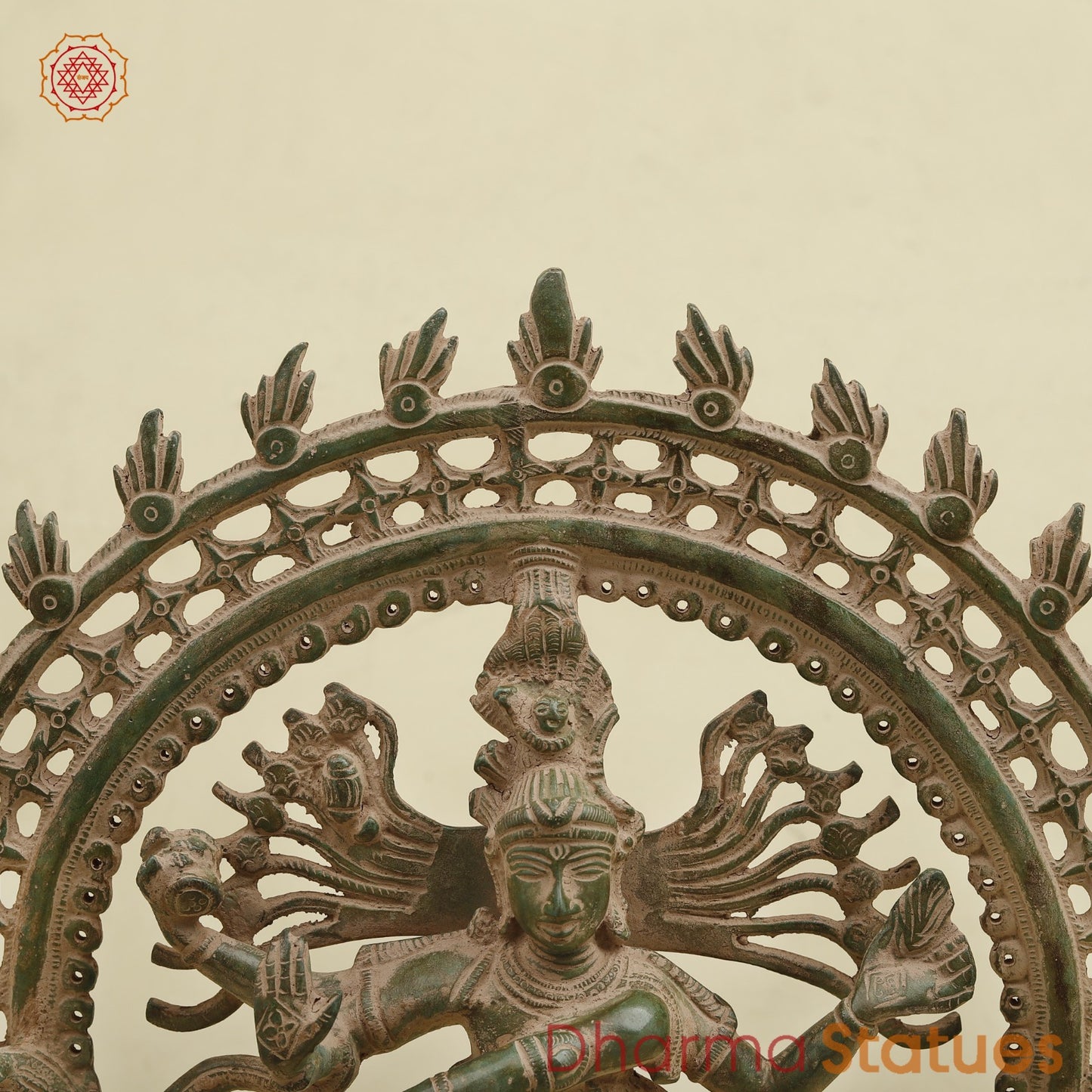 Brass Natraj fine, Antique Green Finish 17”