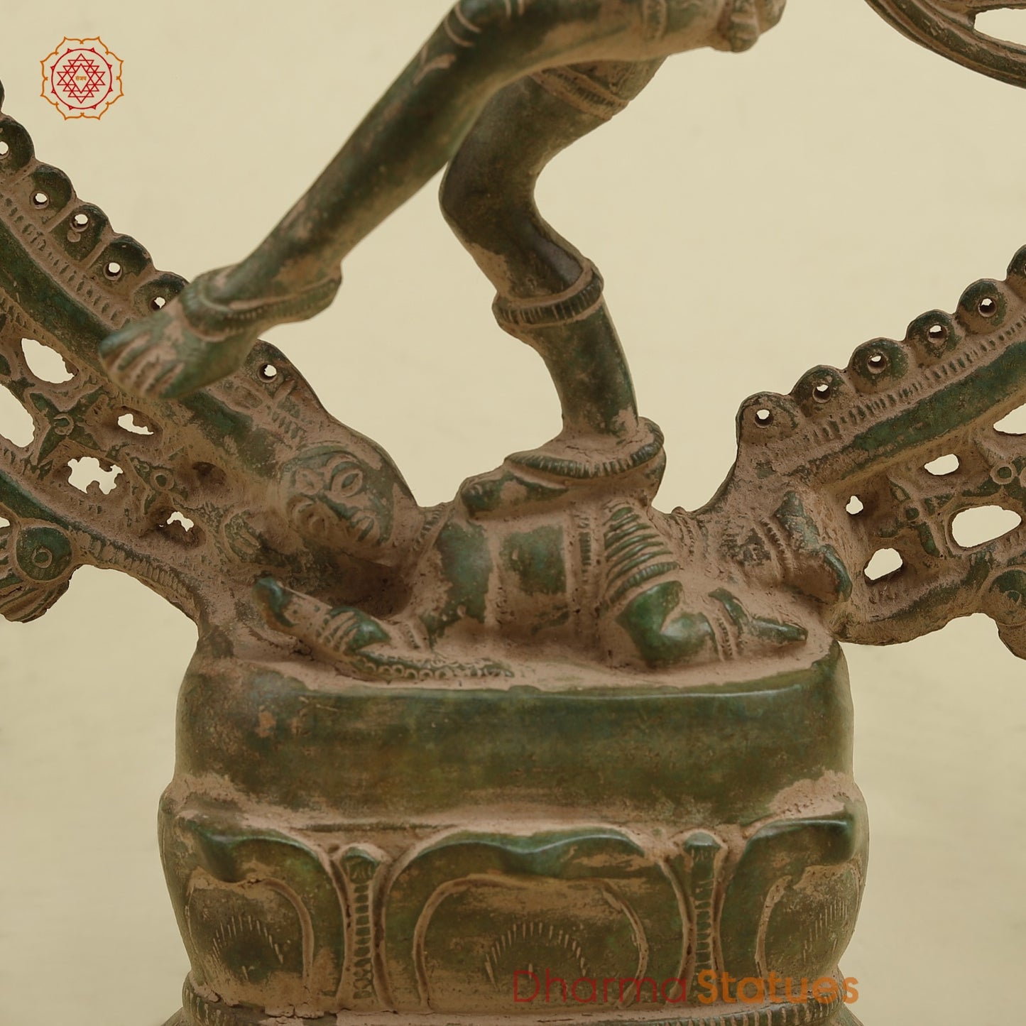 Brass Natraj fine, Antique Green Finish 17”