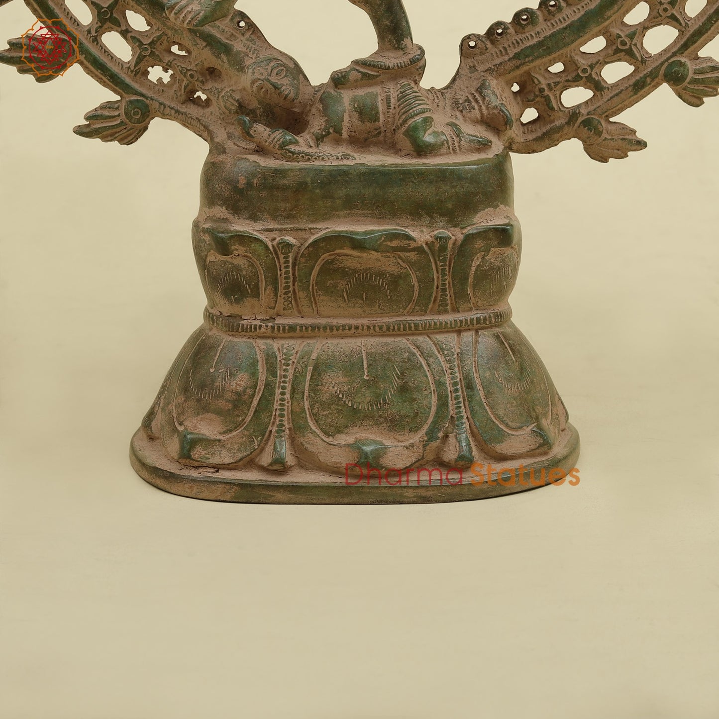 Brass Natraj fine, Antique Green Finish 17”