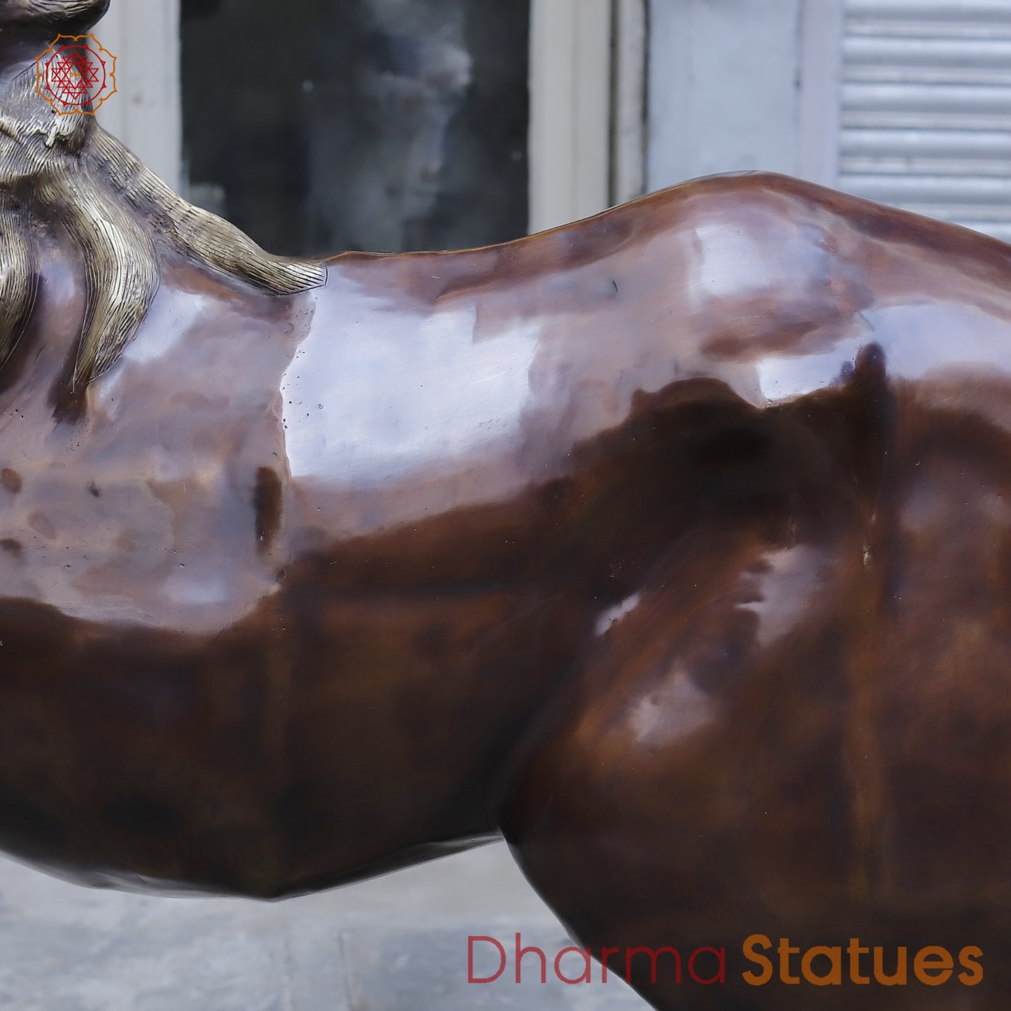 Brass Large Horse Running, Antique Copper Finish 60”