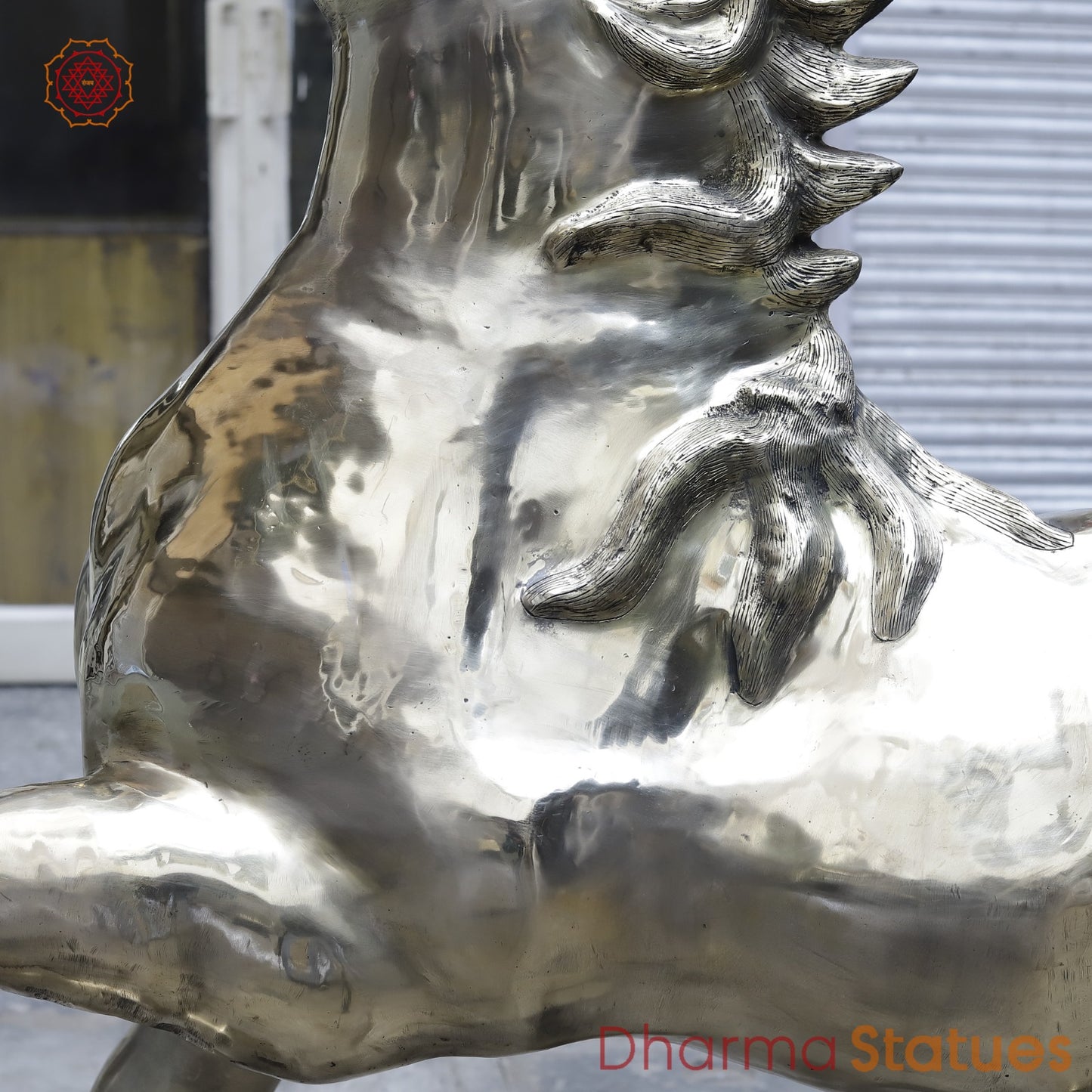 Brass Large Horse Running, Smooth Finish 60”