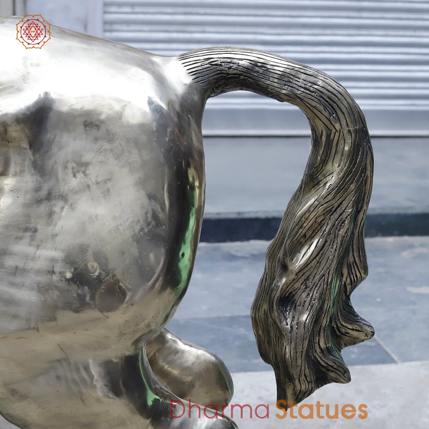 Brass Large Horse Running, Smooth Finish 60”
