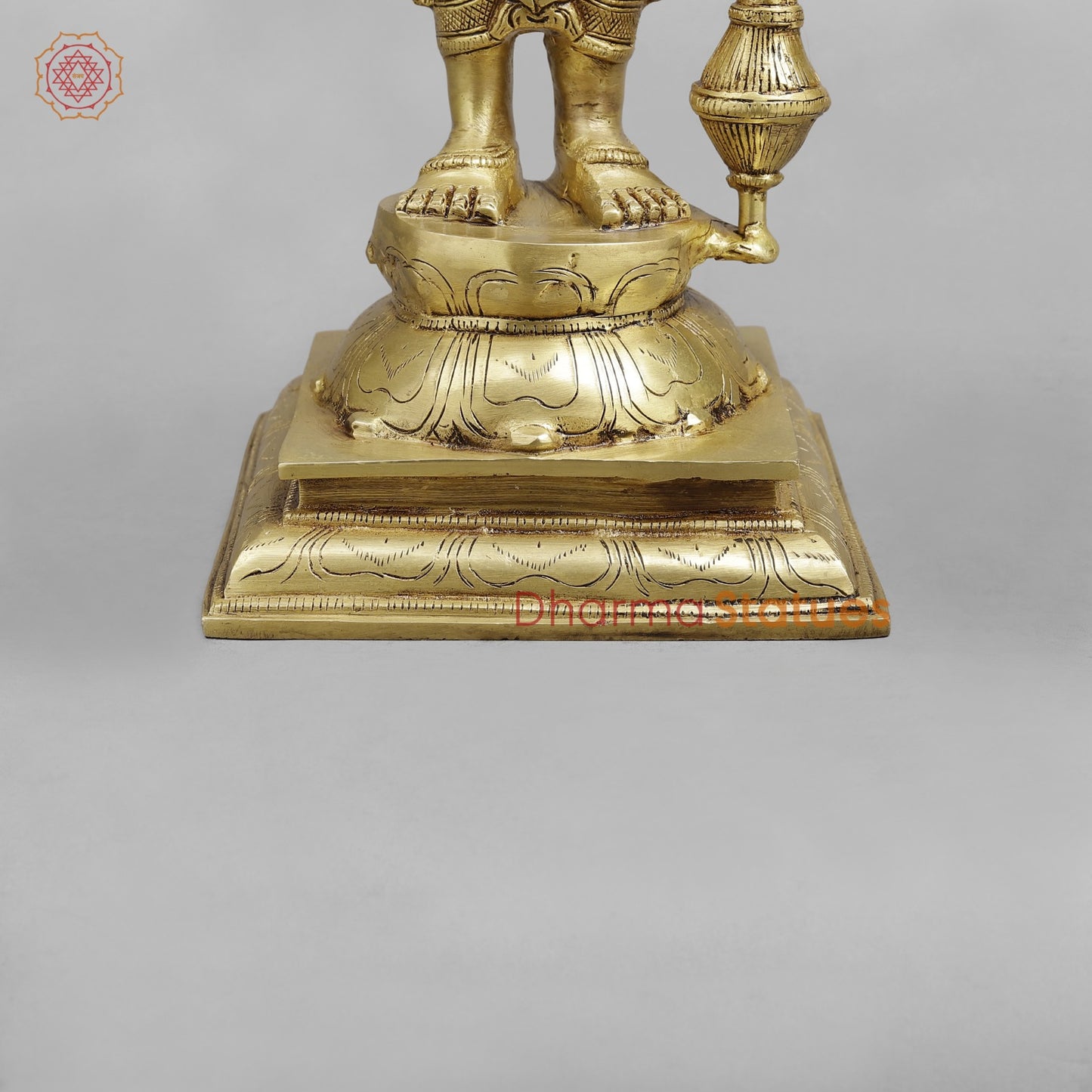 Brass Vishnu Standing, Golden Finish 20”