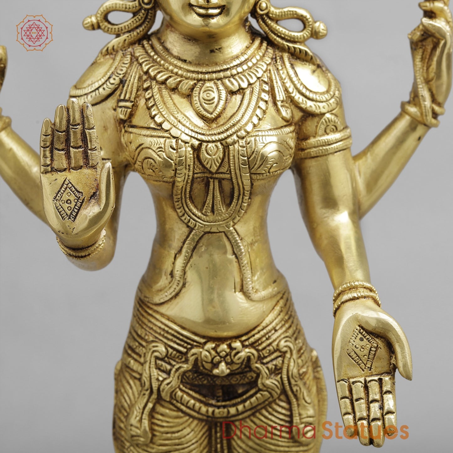 Brass Lakshmi Standing , Golden Finish 20”
