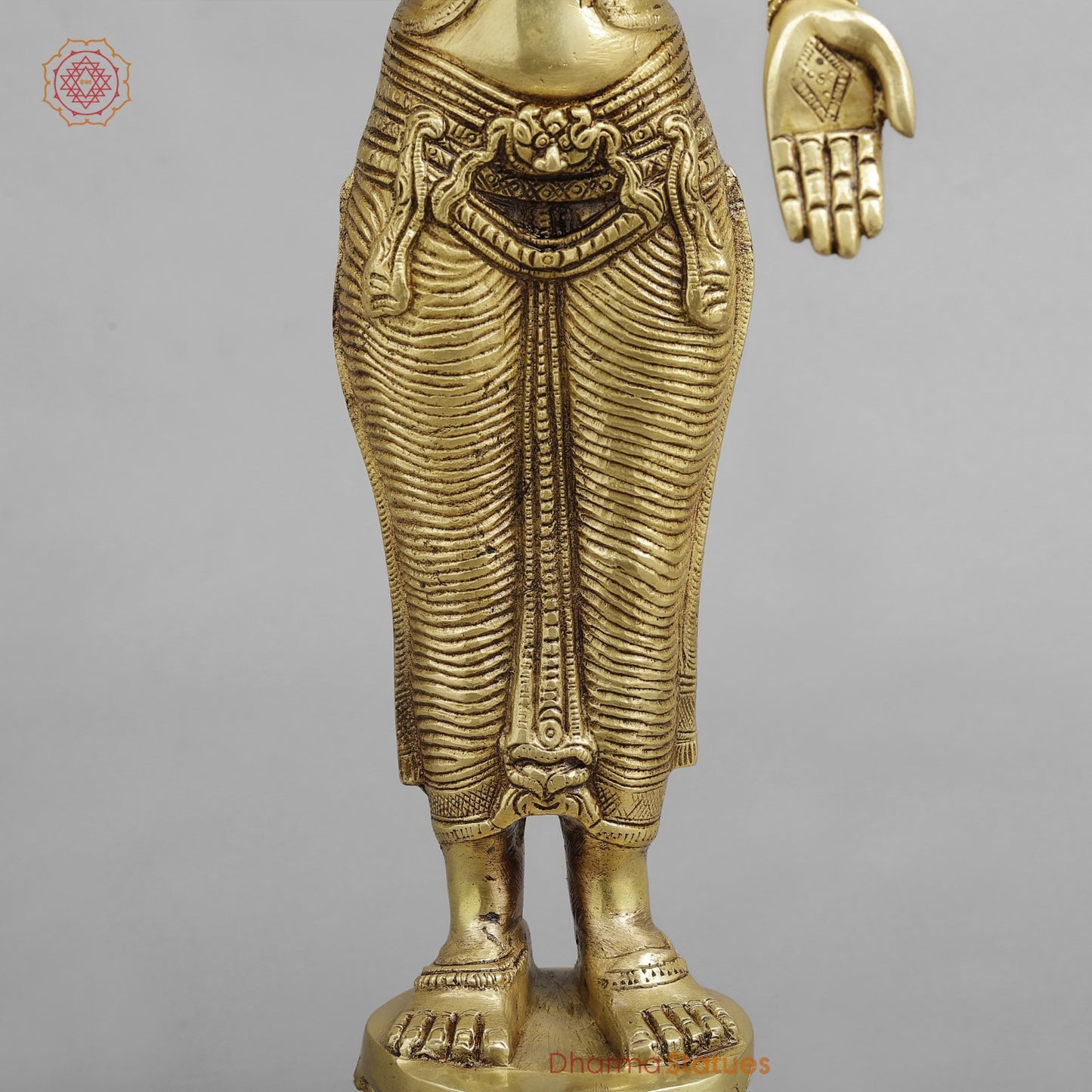 Brass Lakshmi Standing , Golden Finish 20”