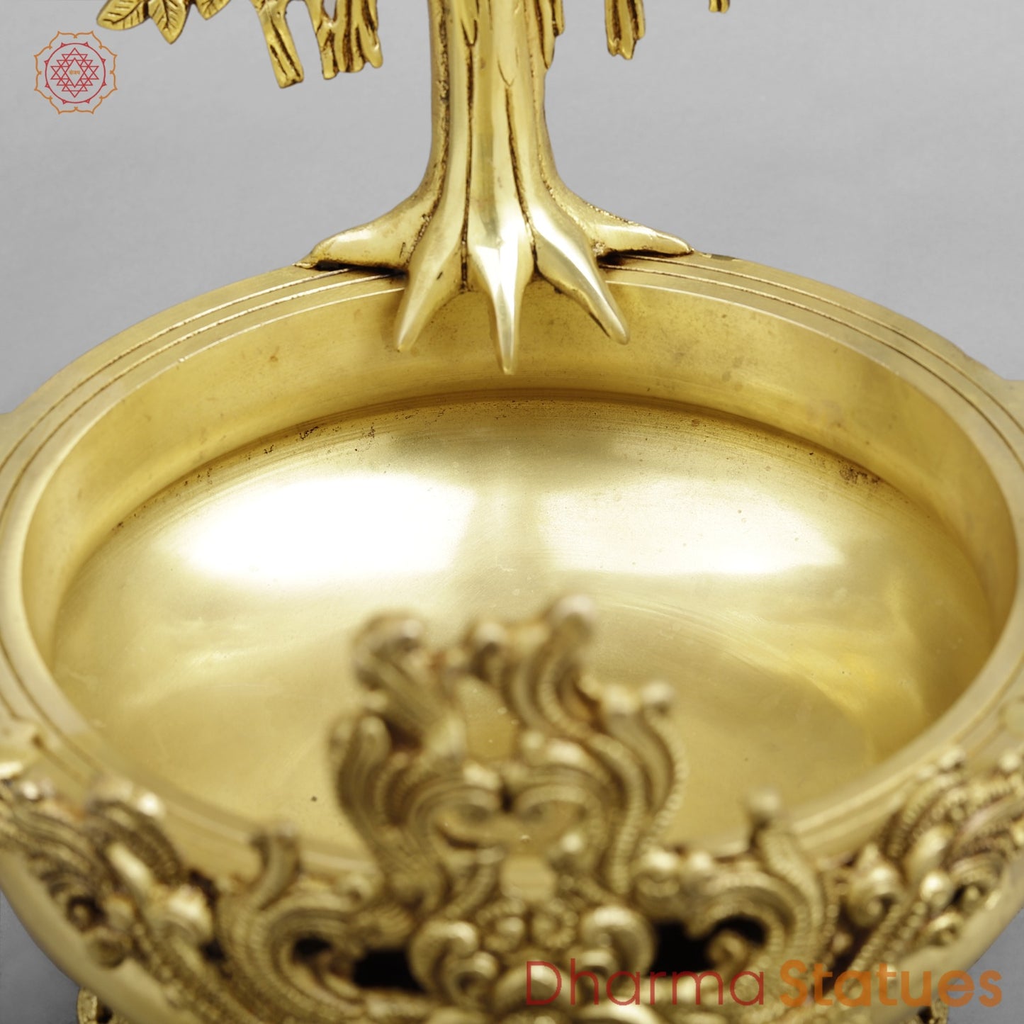 Brass Tree Urli, Golden Finish 13.5”