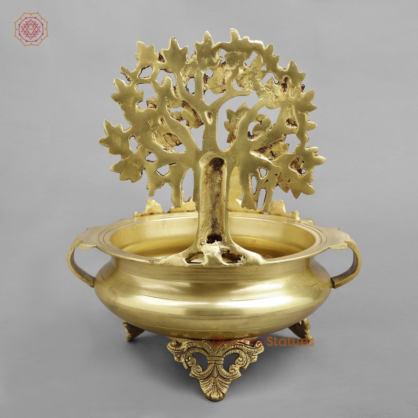 Brass Tree Urli, Golden Finish 13.5”