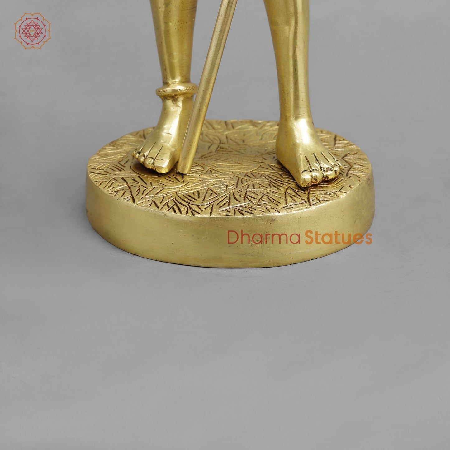 Brass shiva standing Fine, Golden finish 19”