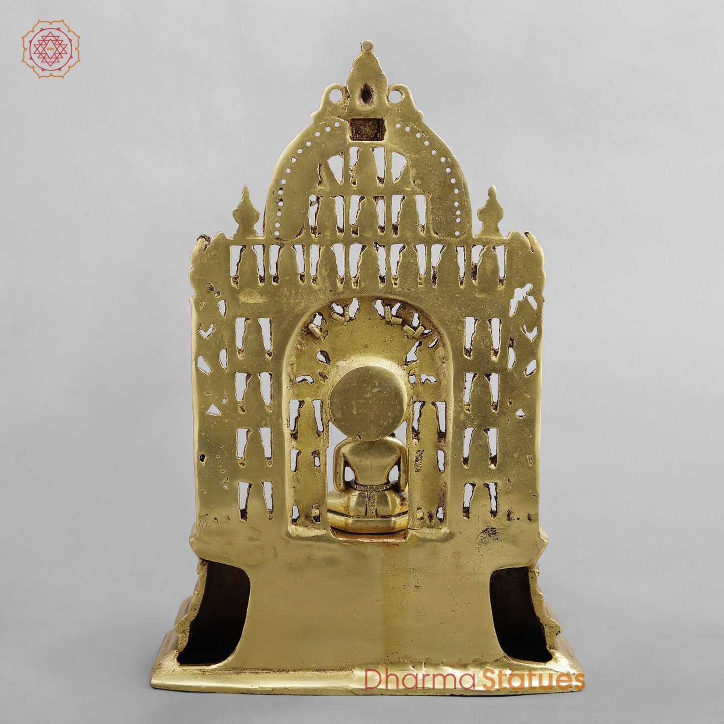 Brass Jain 24 Tirthankar Statue, Golden Finish 12.5”