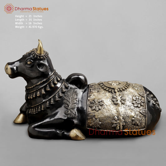 Brass Nandi Seated fine, Deep Black Finish 35”