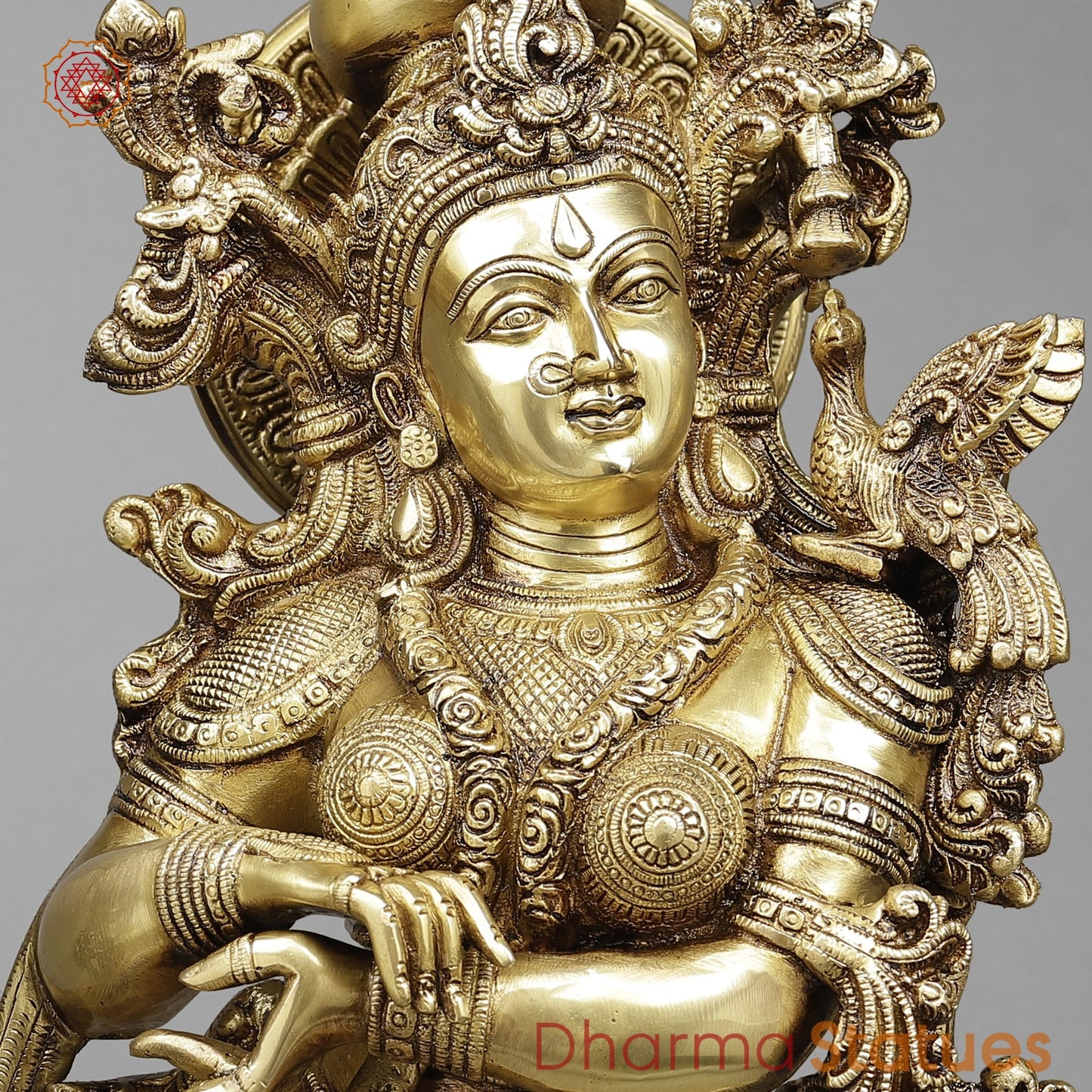 Brass Radha Krishna (Premium Quality), Fine Golden Finish 30”