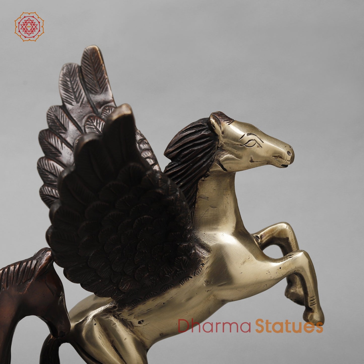 Brass Lucky 7 Horses , Dual Tone finish 36” (Vastu Complient)