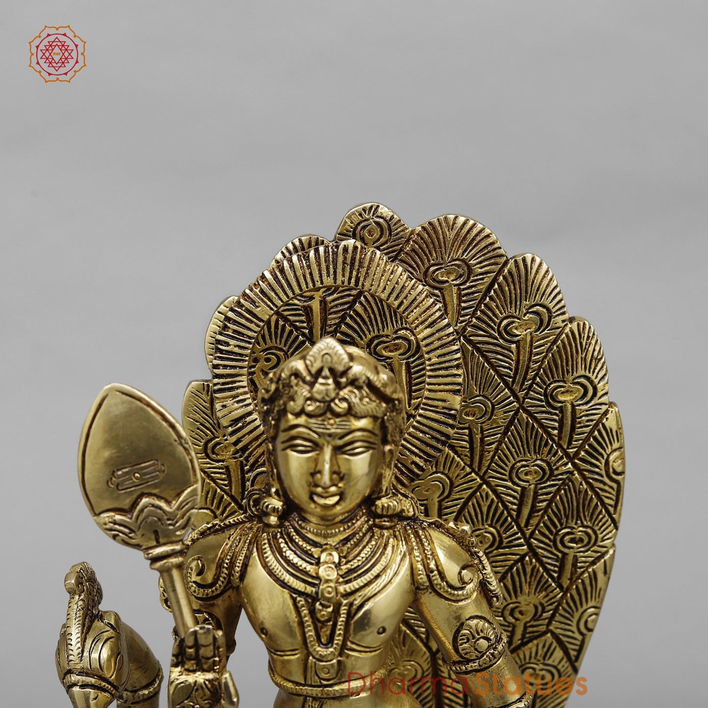 Brass Murugan Fine, Golden finish 12”