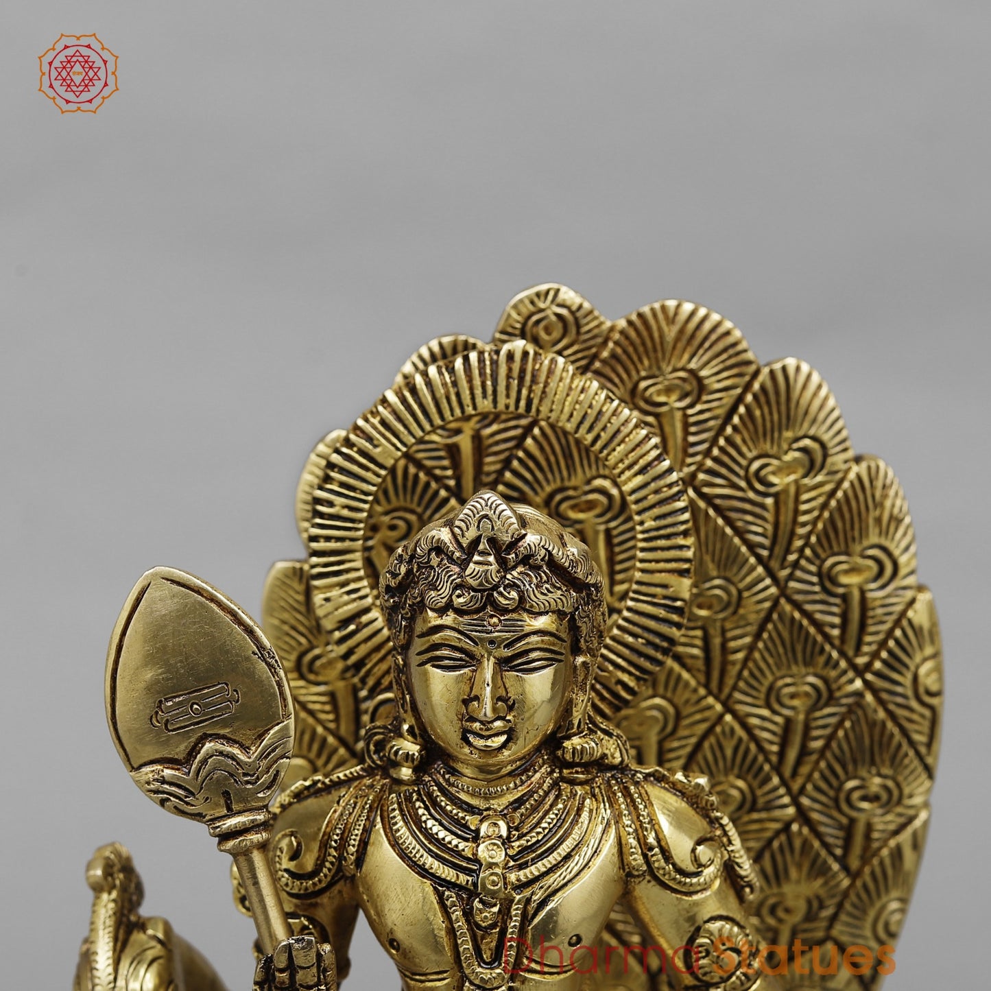 Brass Murugan Fine, Golden finish 12”