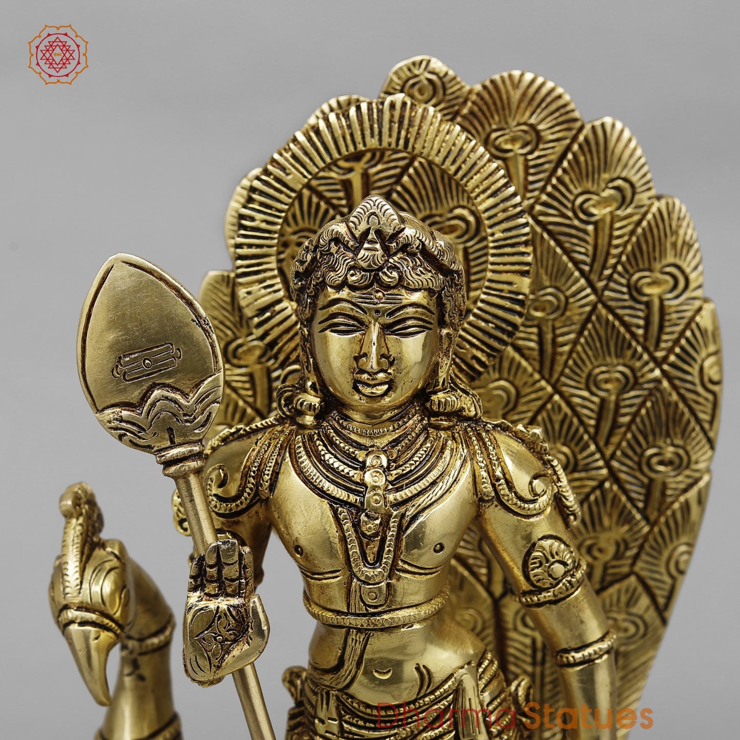 Brass Murugan Fine, Golden finish 12”