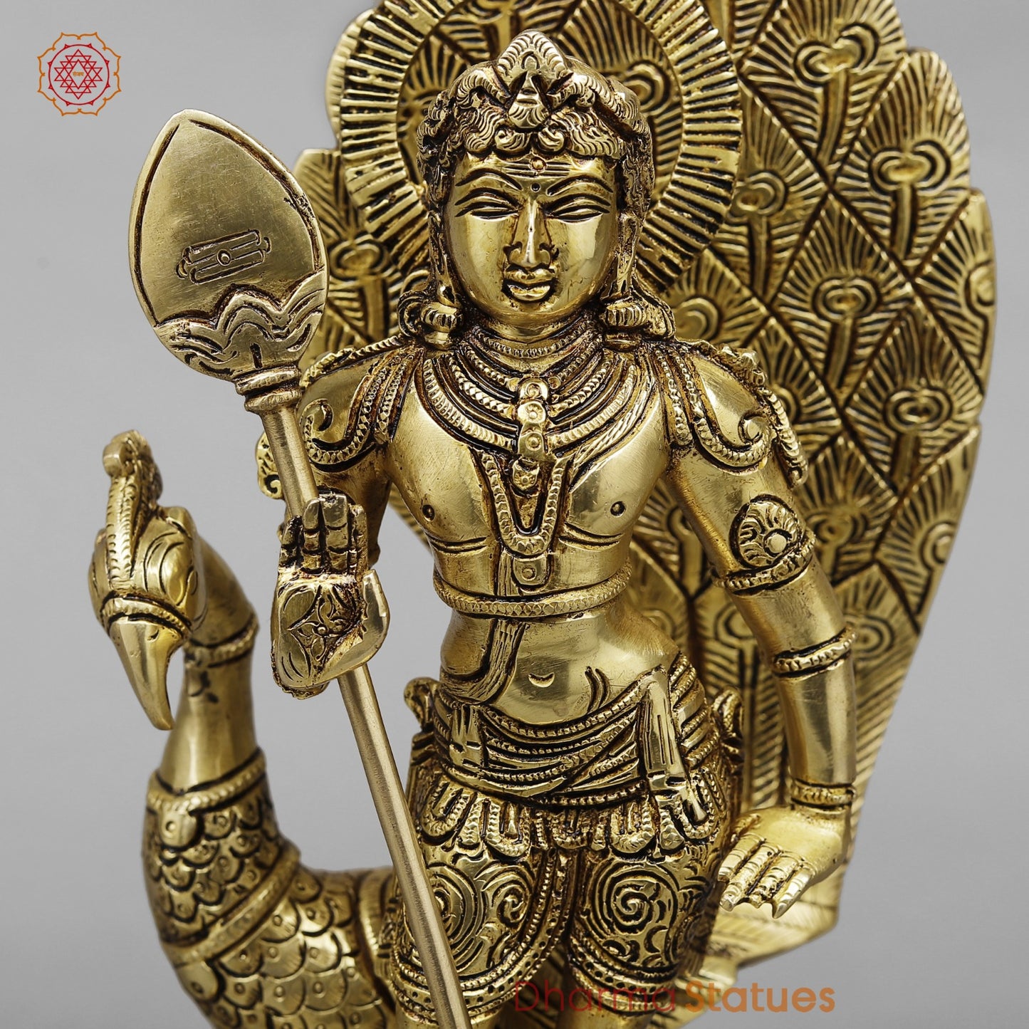Brass Murugan Fine, Golden finish 12”