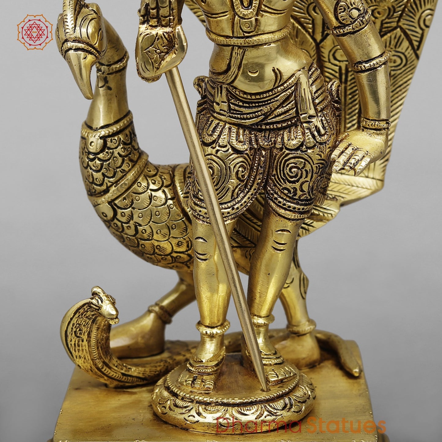 Brass Murugan Fine, Golden finish 12”
