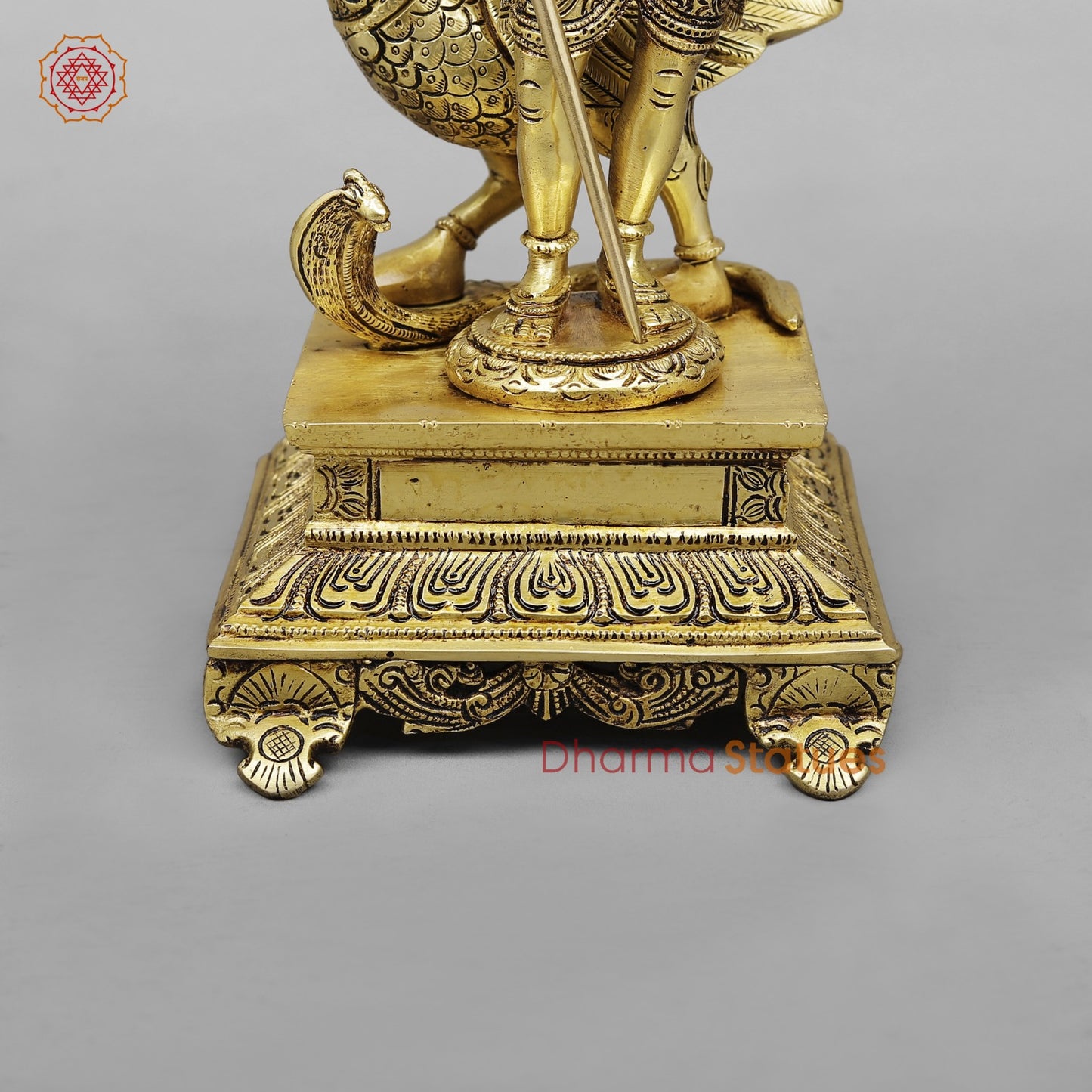 Brass Murugan Fine, Golden finish 12”