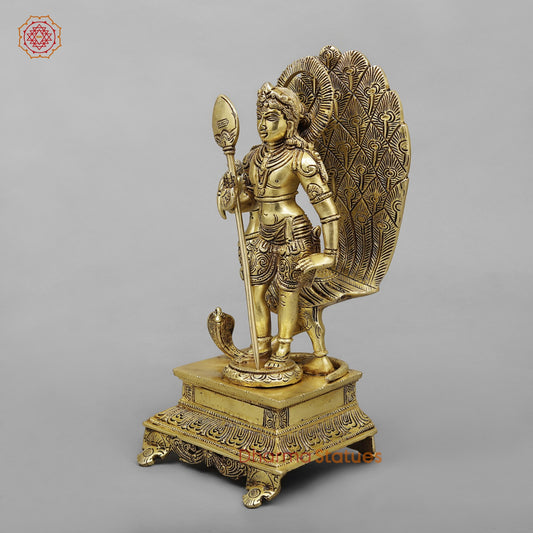 Brass Murugan Fine, Golden finish 12”