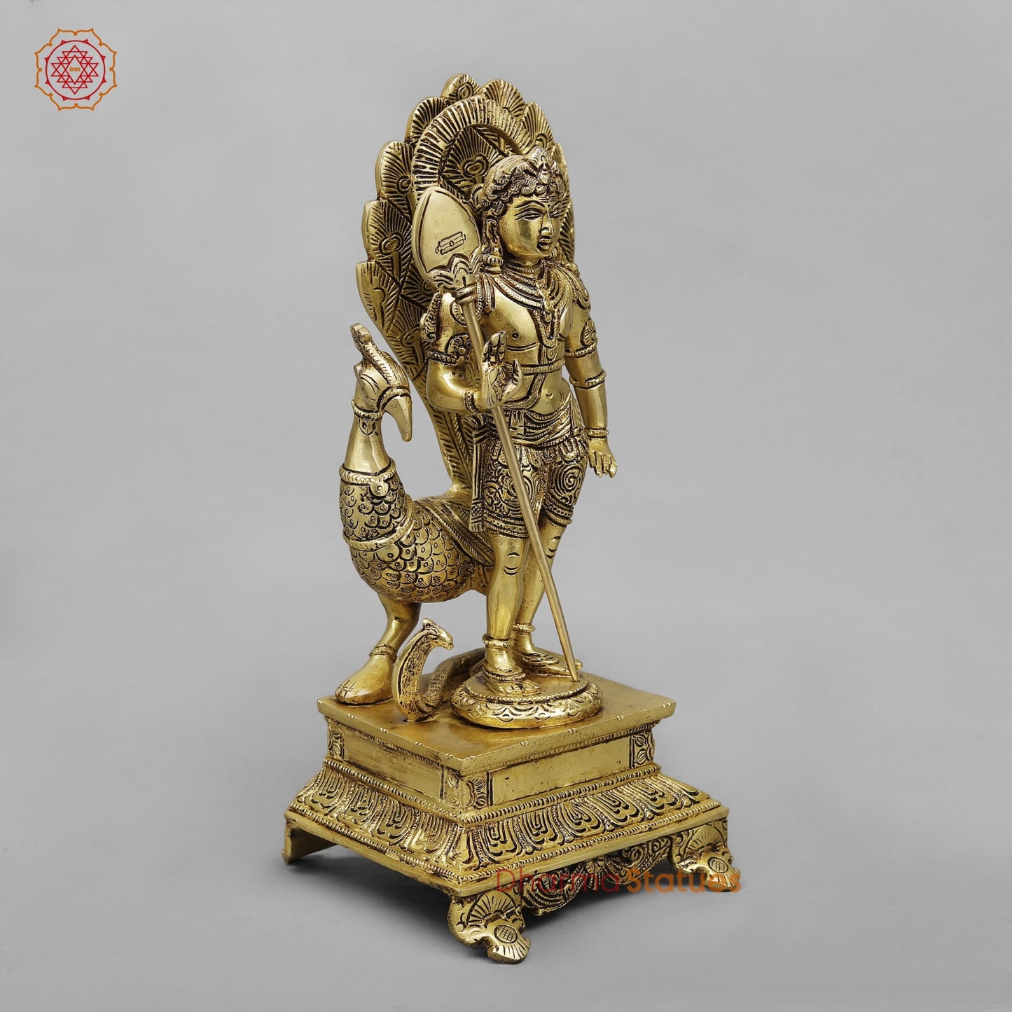 Brass Murugan Fine, Golden finish 12”