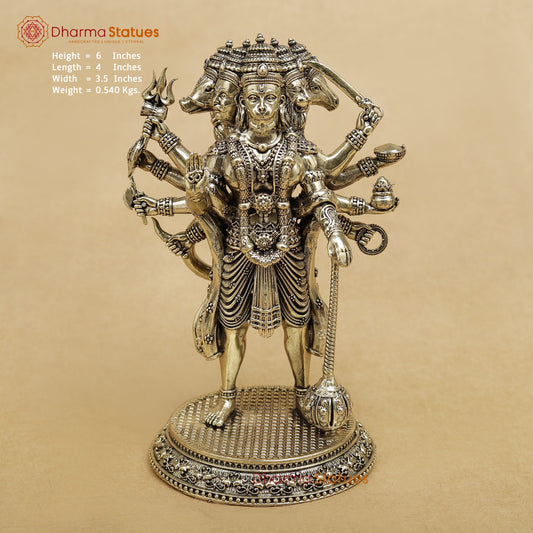 Brass Hanuman Standing Fine 6”
