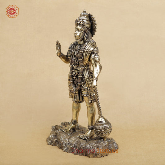 Brass Hanuman Standing Fine 12”