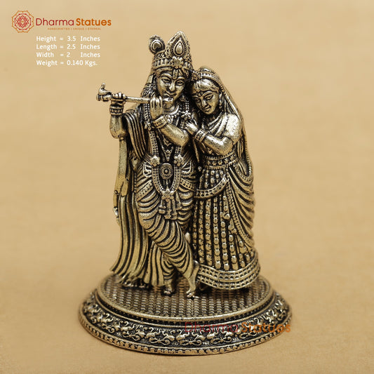 Brass Radha krishna fine 3.5”