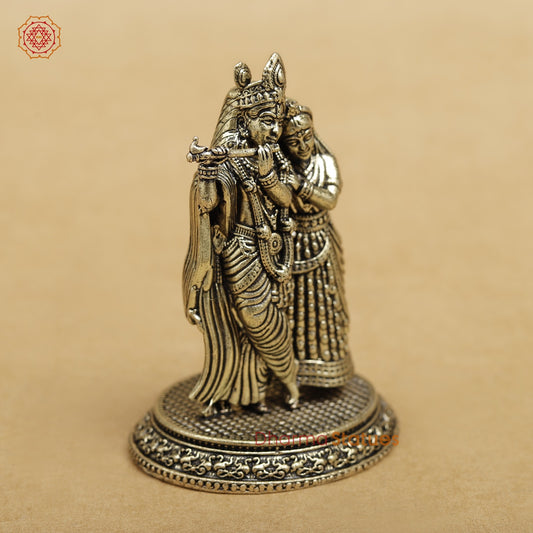 Brass Radha krishna fine 3.5”