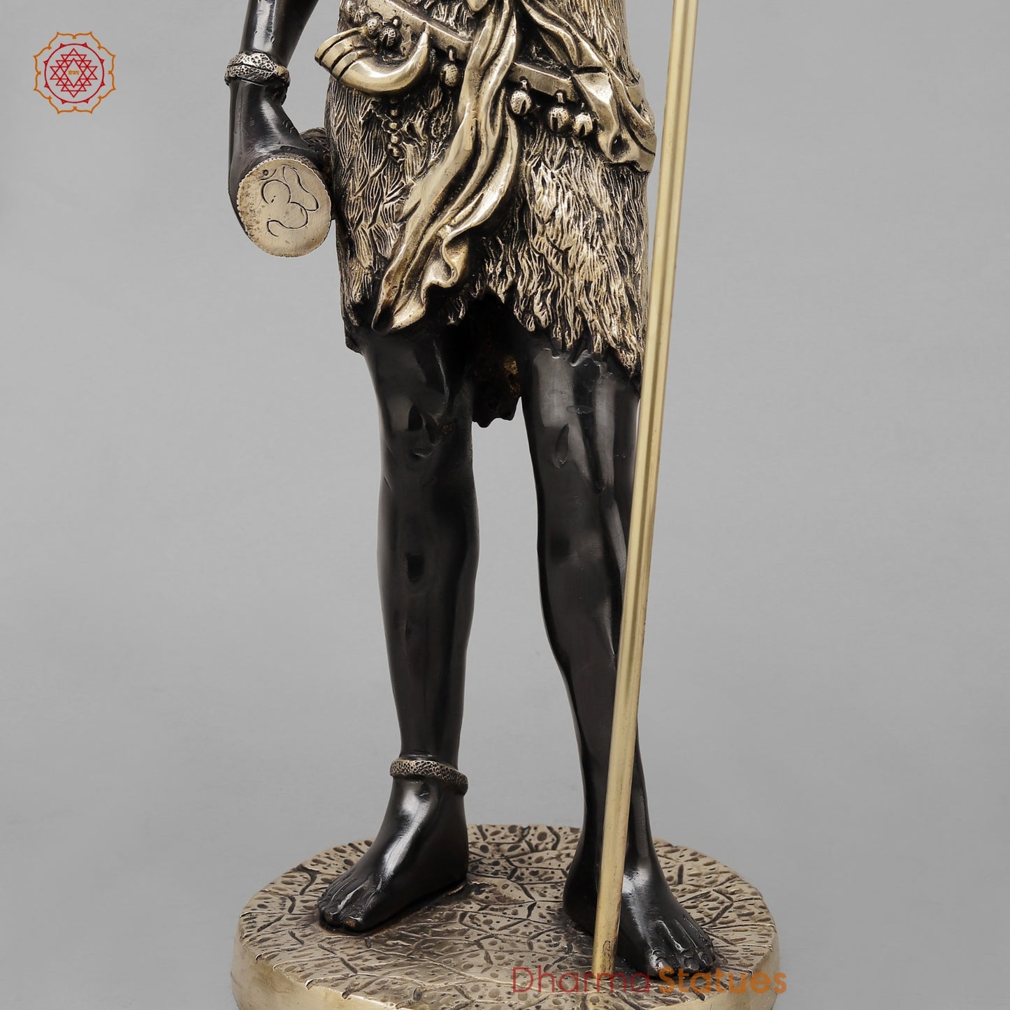 Brass Shiva Standing Fine, Royal Black finish 25”