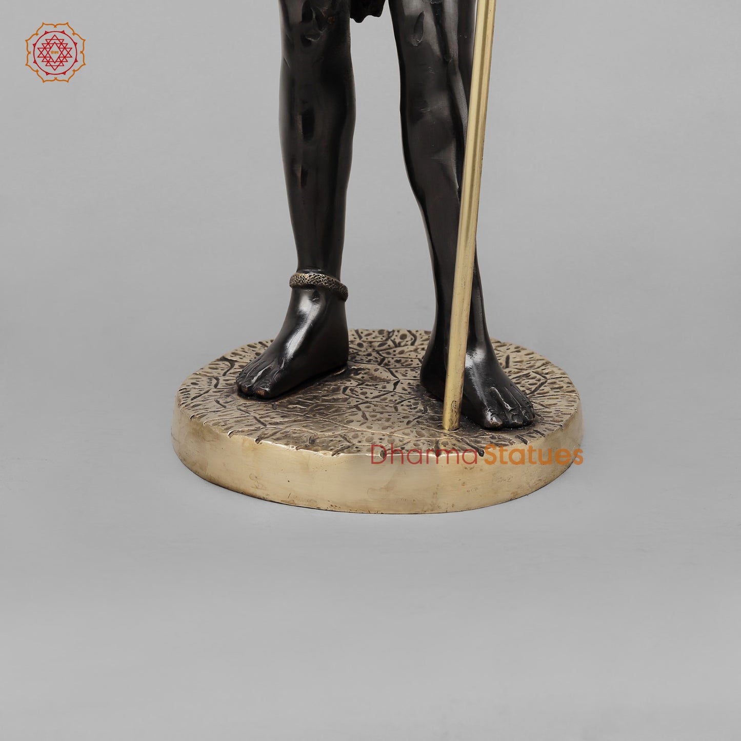 Brass Shiva Standing Fine, Royal Black finish 25”