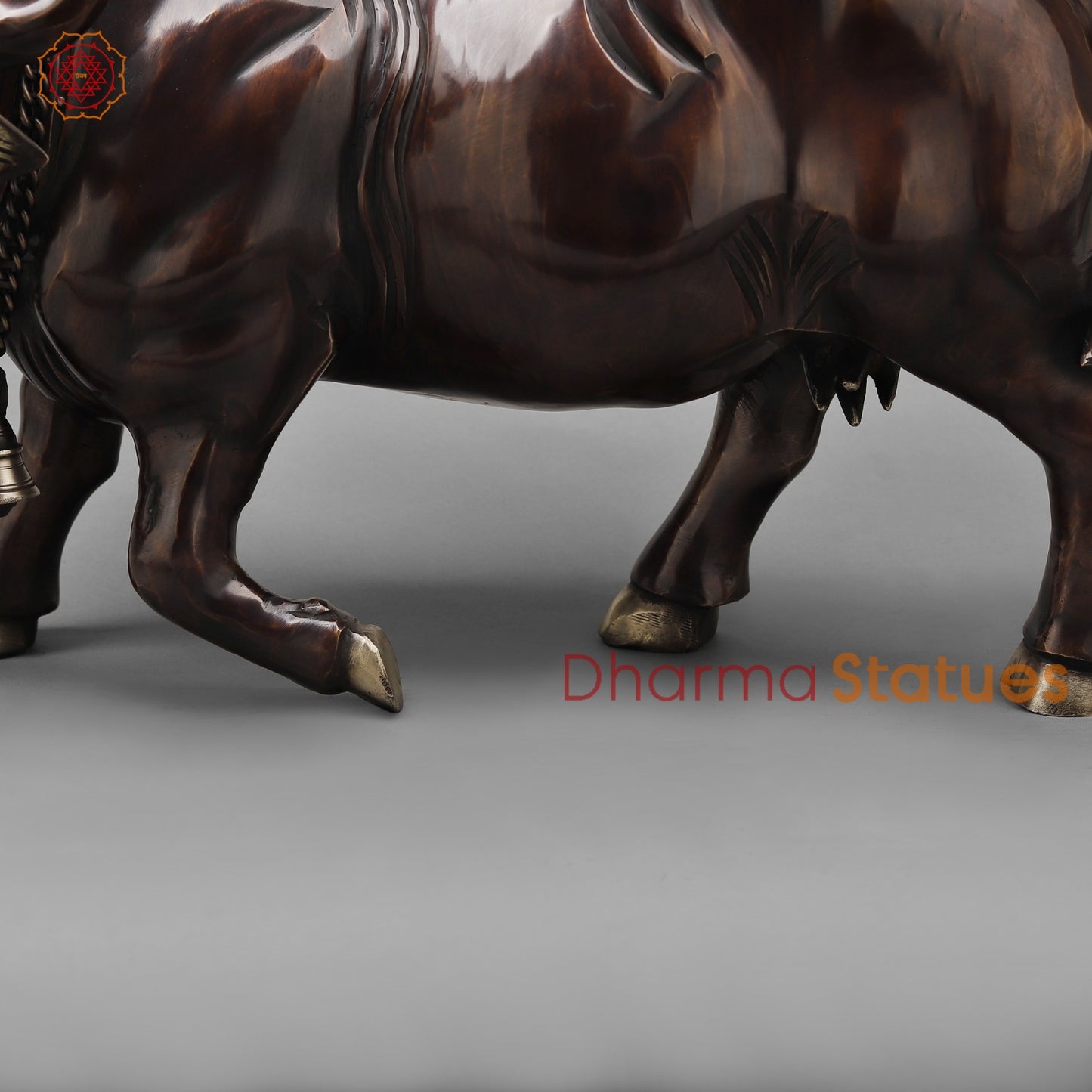 Brass Standing Buffalo, Copper finish 23”