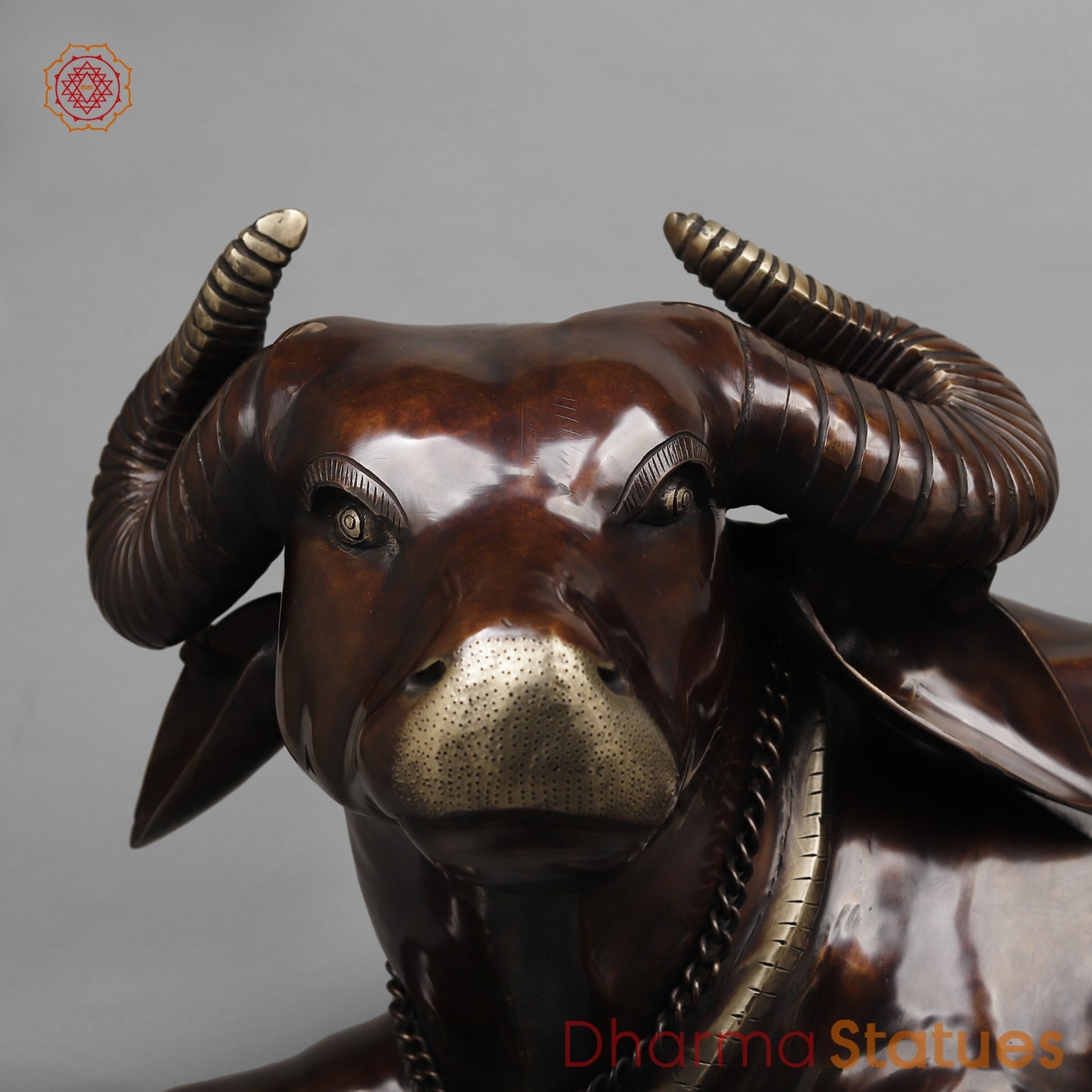 Brass Nandi Seated , Copper finish 23”