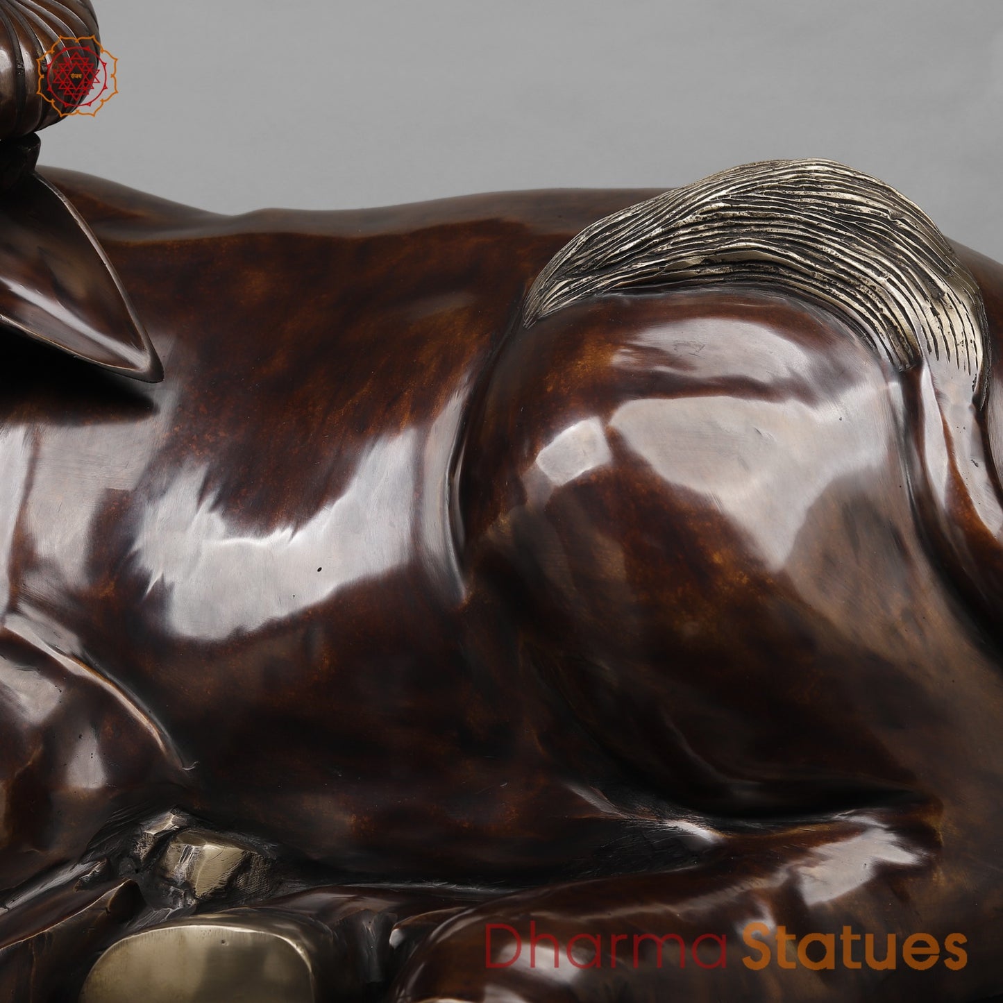 Brass Nandi Seated , Copper finish 23”