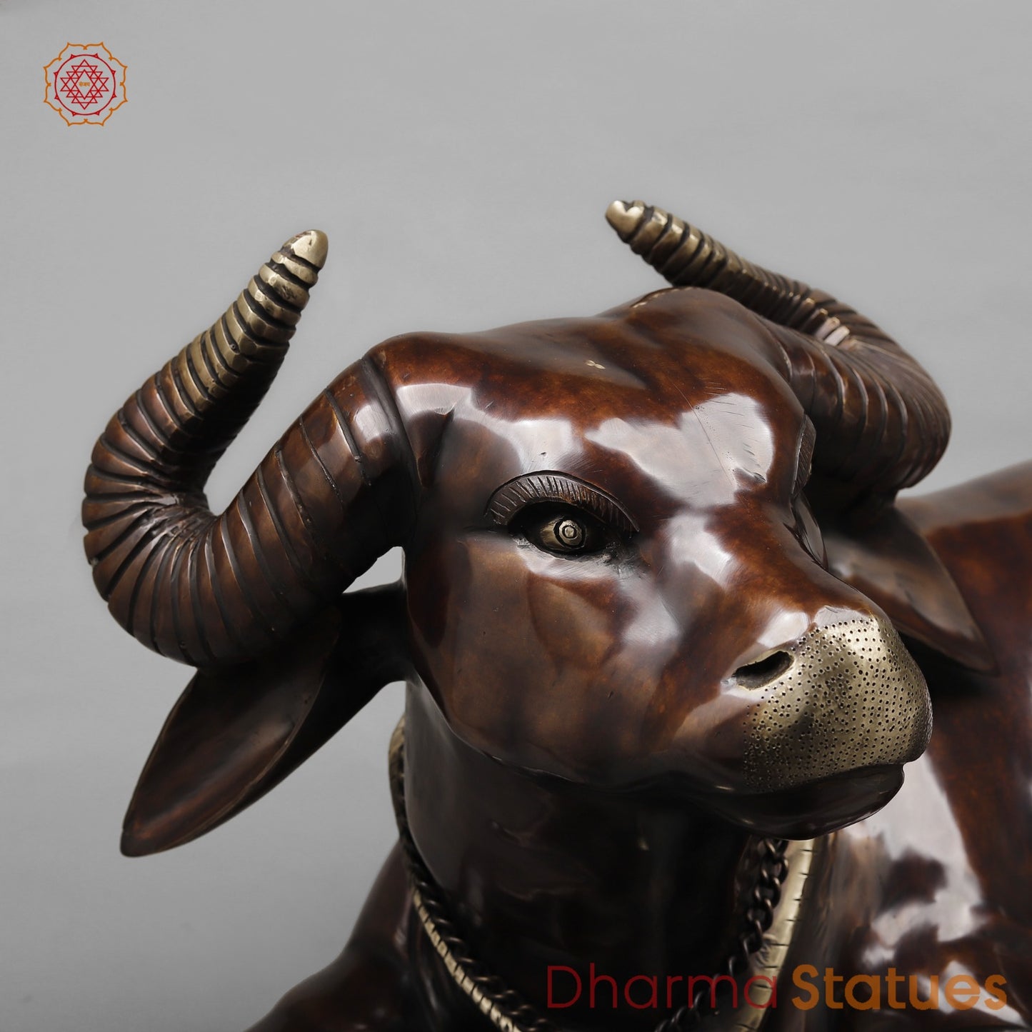Brass Nandi Seated , Copper finish 23”